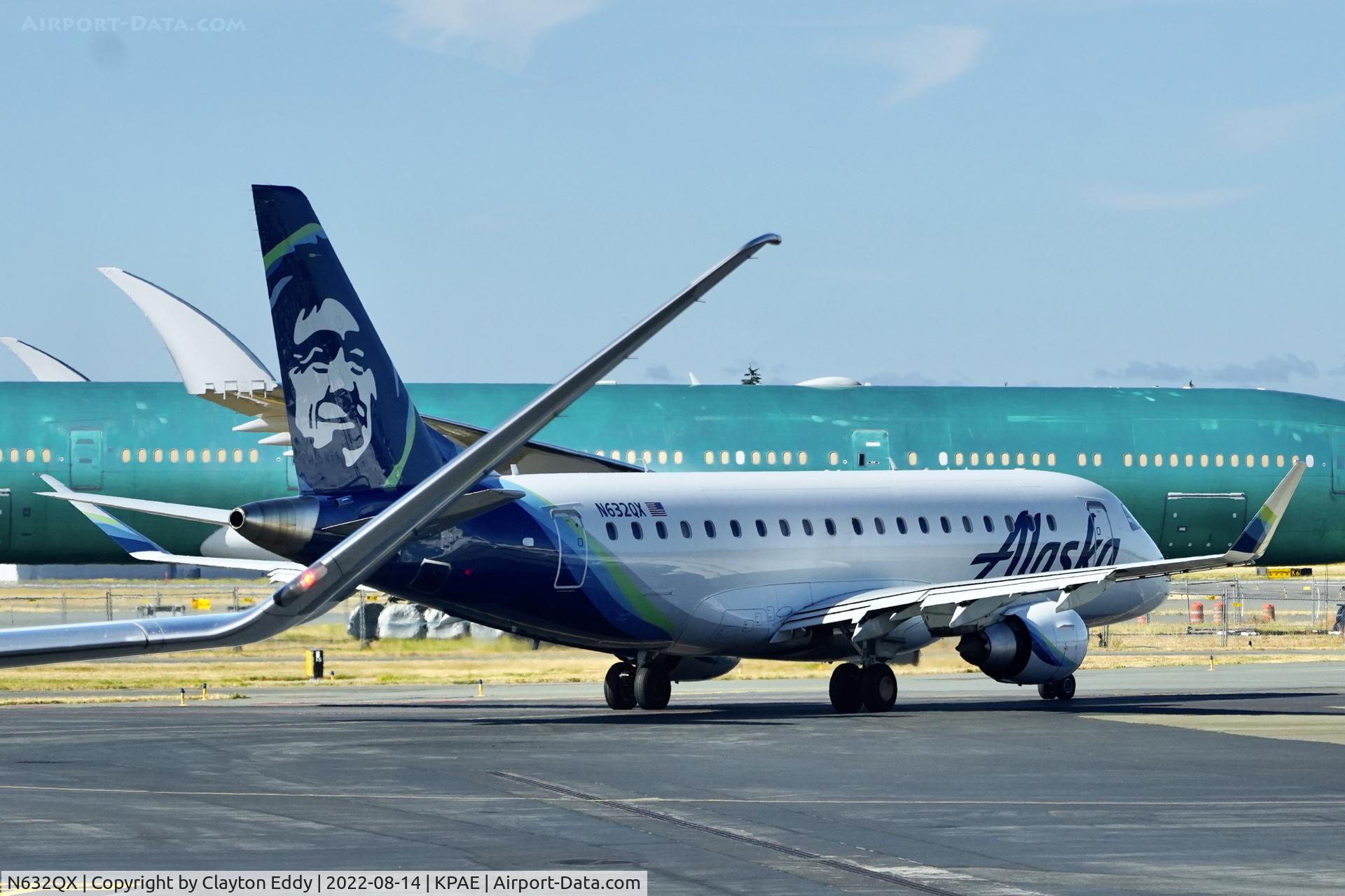 N632QX, 2018 Embraer 175LR (ERJ-170-200LR) C/N 17000718, Paine Field Washington 2022.
