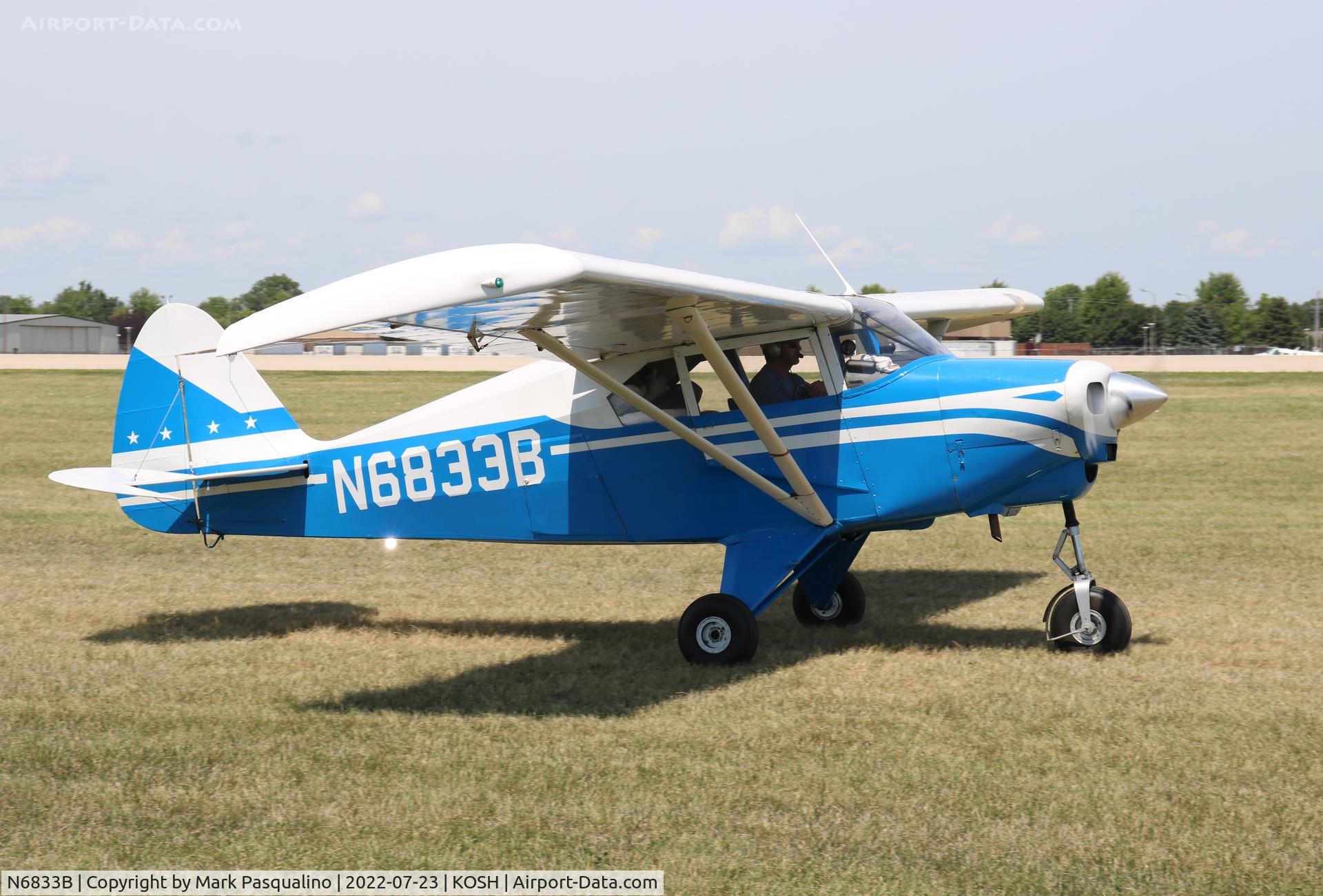 N6833B, 1956 Piper PA-22-150 C/N 22-4131, Piper PA-22-150