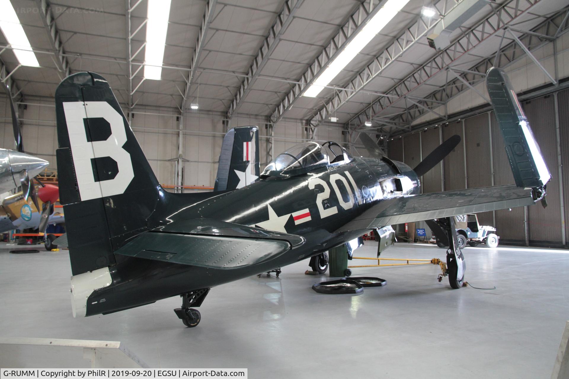 G-RUMM, 1948 Grumman F8F-2 (G58) Bearcat C/N D.1088, 121714 (G-RUMM) 1948 Grumman F8F-2P Bearcat USMC IWM Duxford