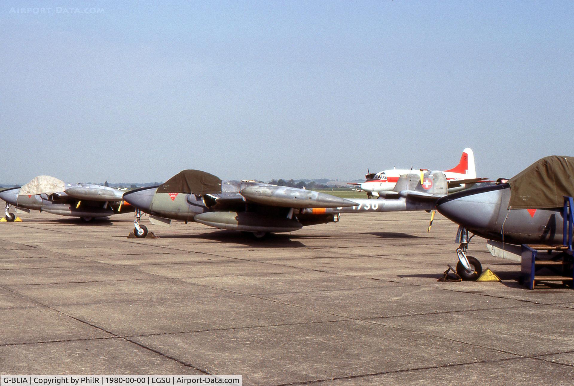 G-BLIA, 1957 De Havilland (F+W Emmen) DH-112 Venom FB.54 C/N 900, J-1730 1957 DH112 Venom FB4 ex Swiss Air Force IWM Duxford