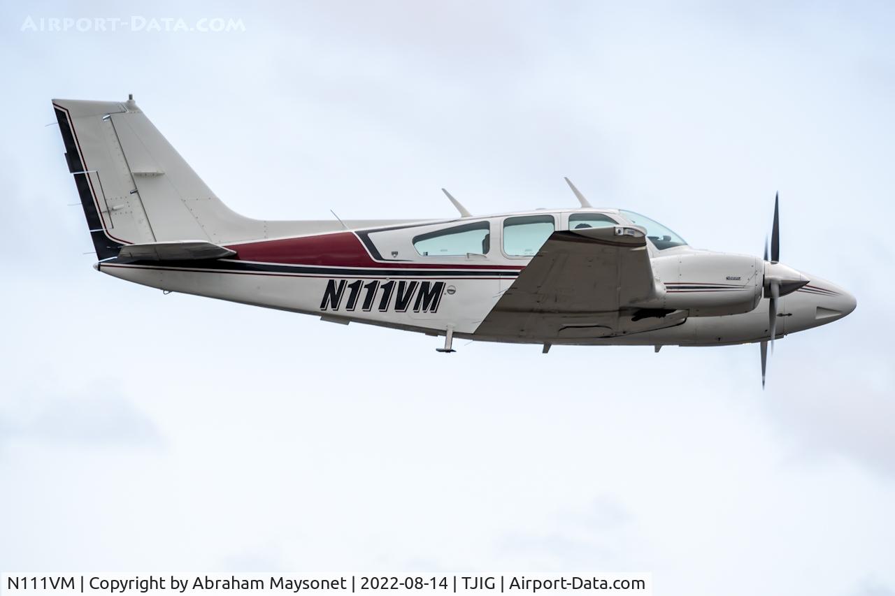 N111VM, 1977 Beech 95-B55 (T42A) Baron C/N TC-2081, New aircraft on data base 
Departure on TJIG