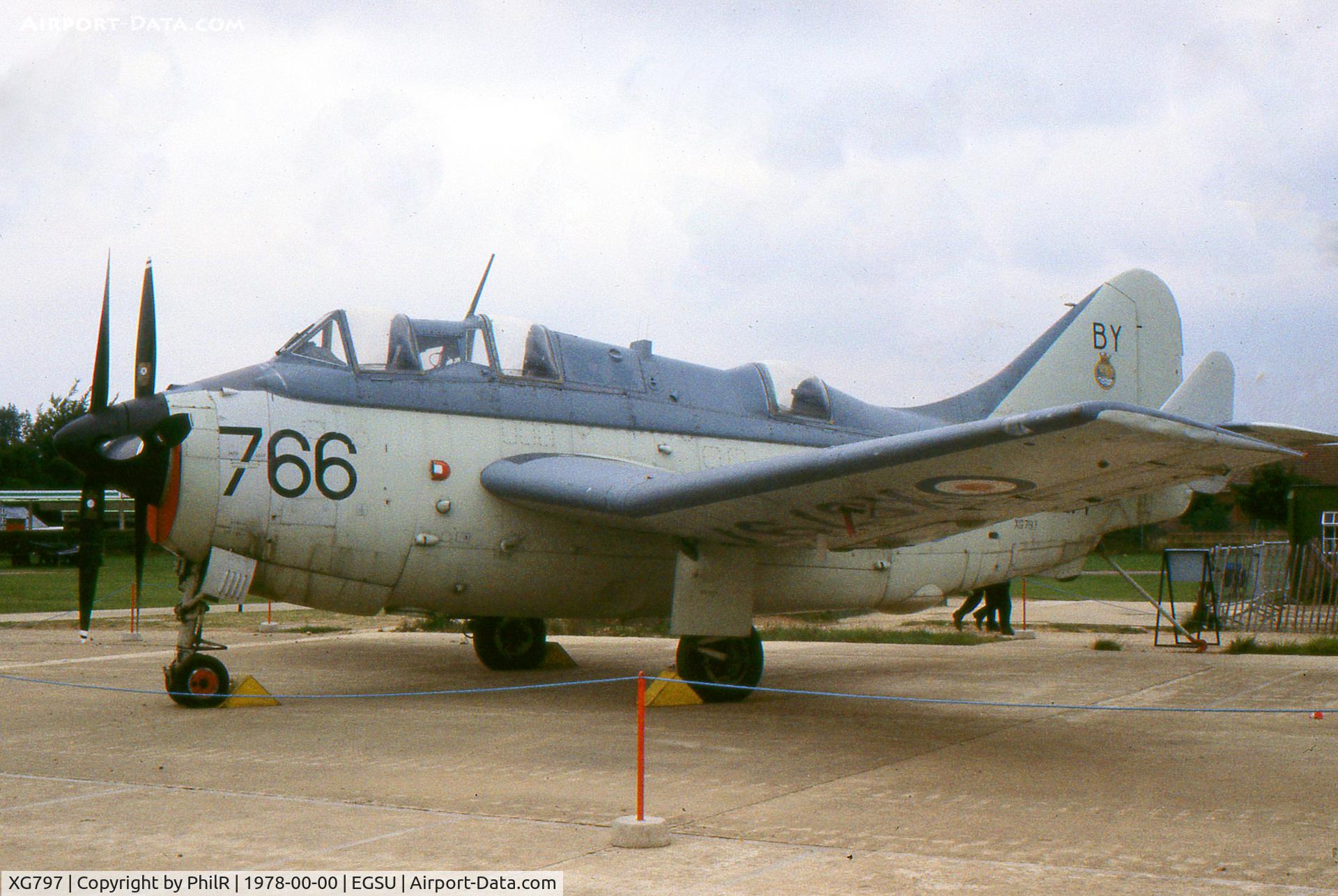 XG797, Fairey Gannet ECM.6 C/N F9365, XG797 1957 Fairey Gannet ECM6 (orig AS4) Royal Navy IWM Duxford c1978