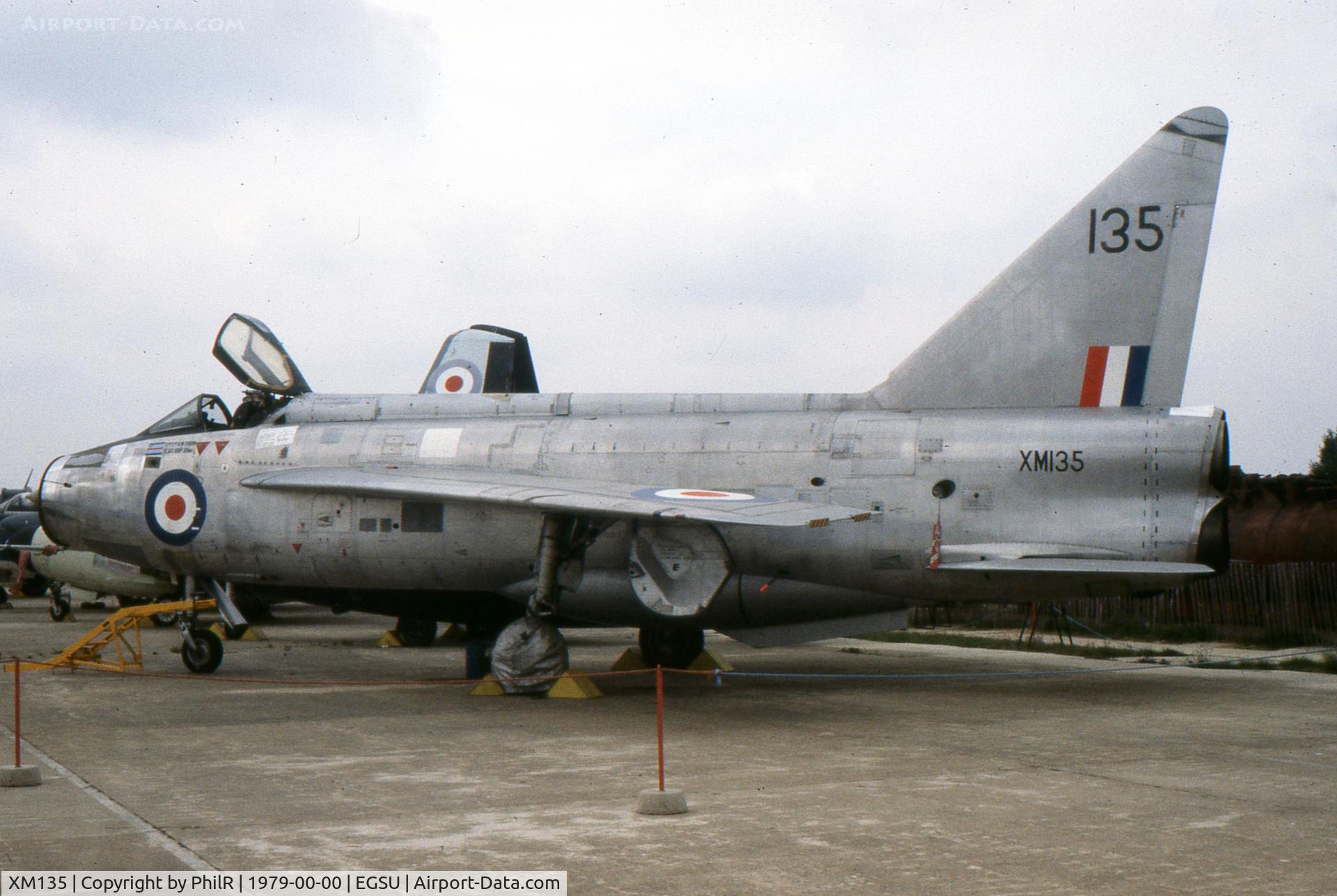 XM135, 1959 English Electric Lightning F.1 C/N 95031, XM135 1959 EE Lightning F1 RAF IWM Duxford c1979