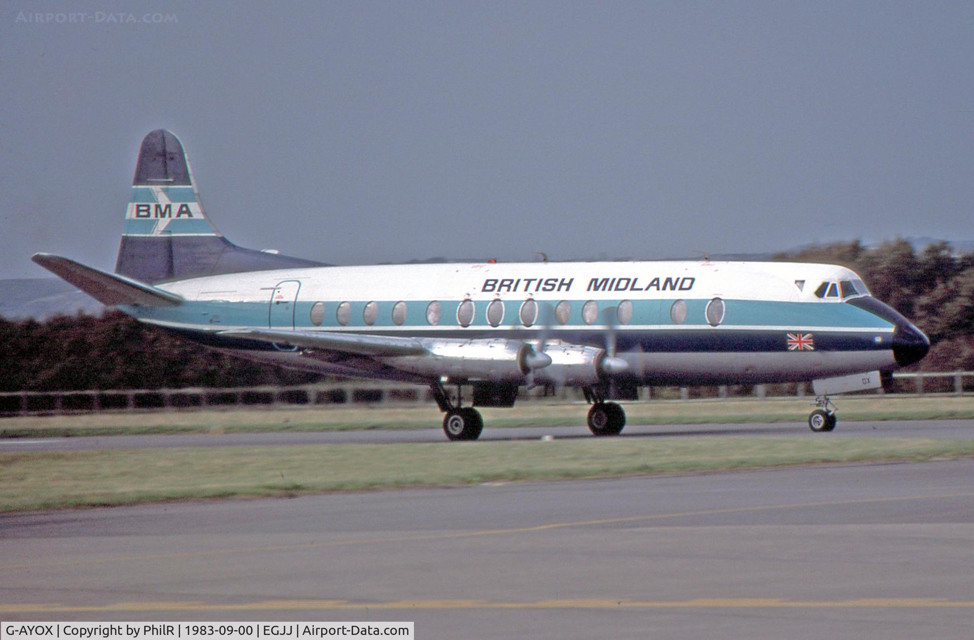 G-AYOX, 1961 Vickers Viscount 814 C/N 370, BMA 1961 Vickers V814 Viscount