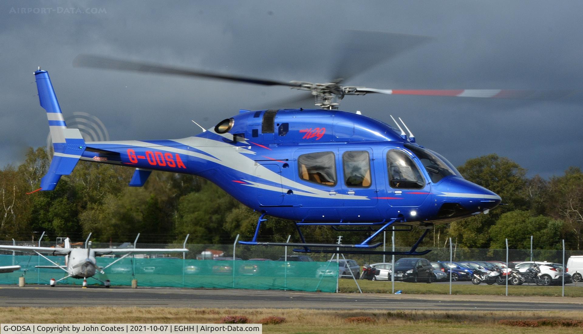 G-ODSA, 2013 Bell 429 GlobalRanger C/N 57139, Departing Bliss Avn.