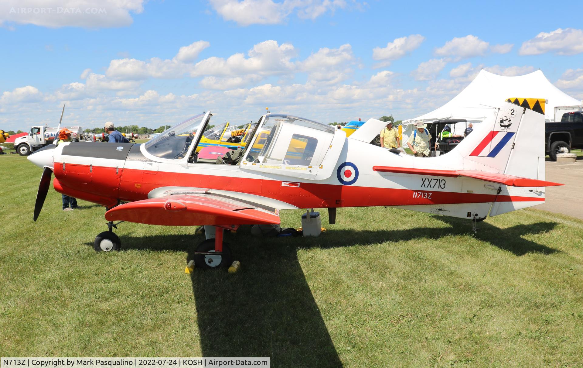 N713Z, 1976 Scottish Aviation Bulldog T.1 C/N BH120/362, Scottish Aviation Bulldog T.1