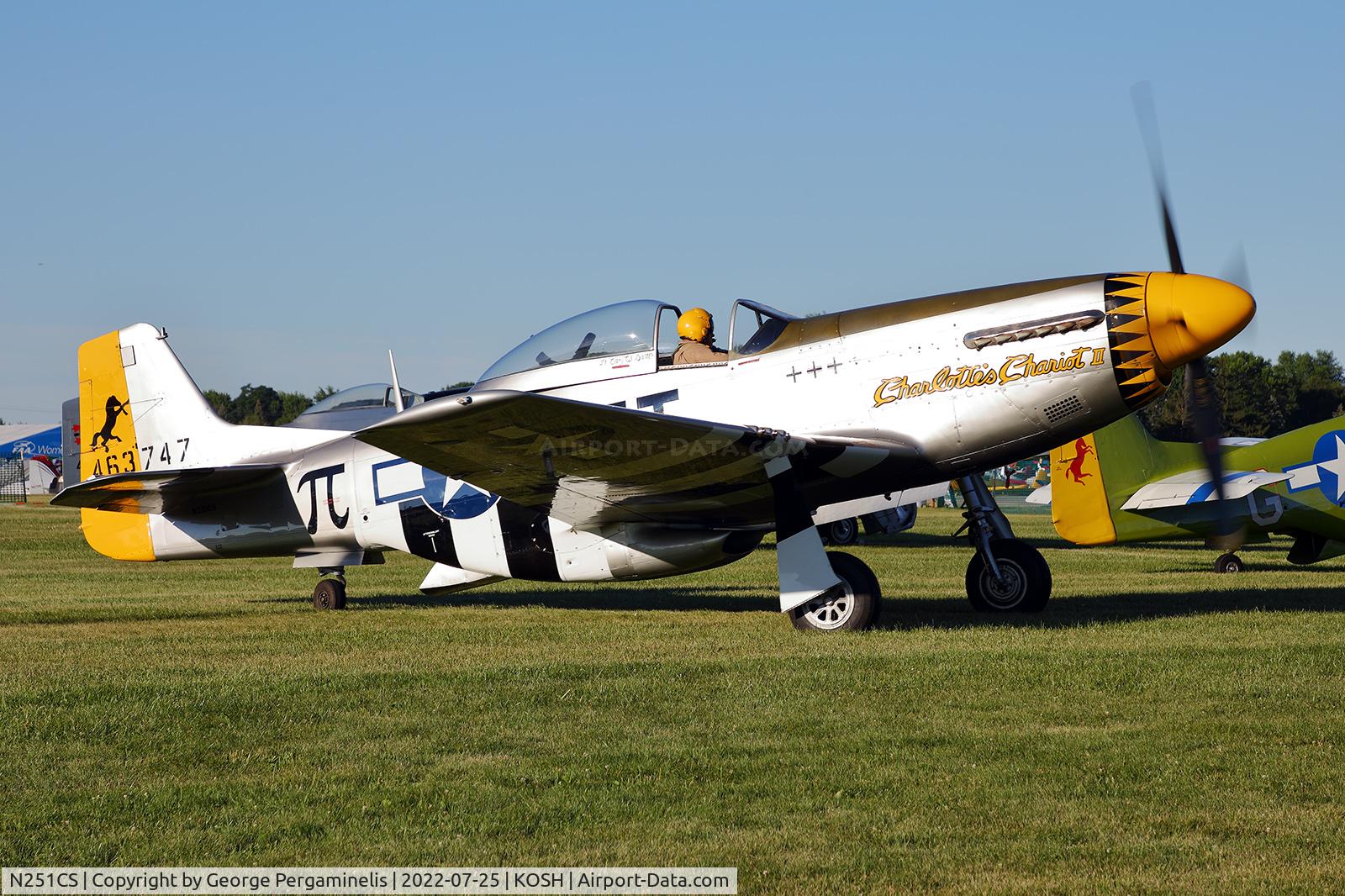 N251CS, North American F-51D Mustang C/N 44-74977N, Oshkosh 2022.