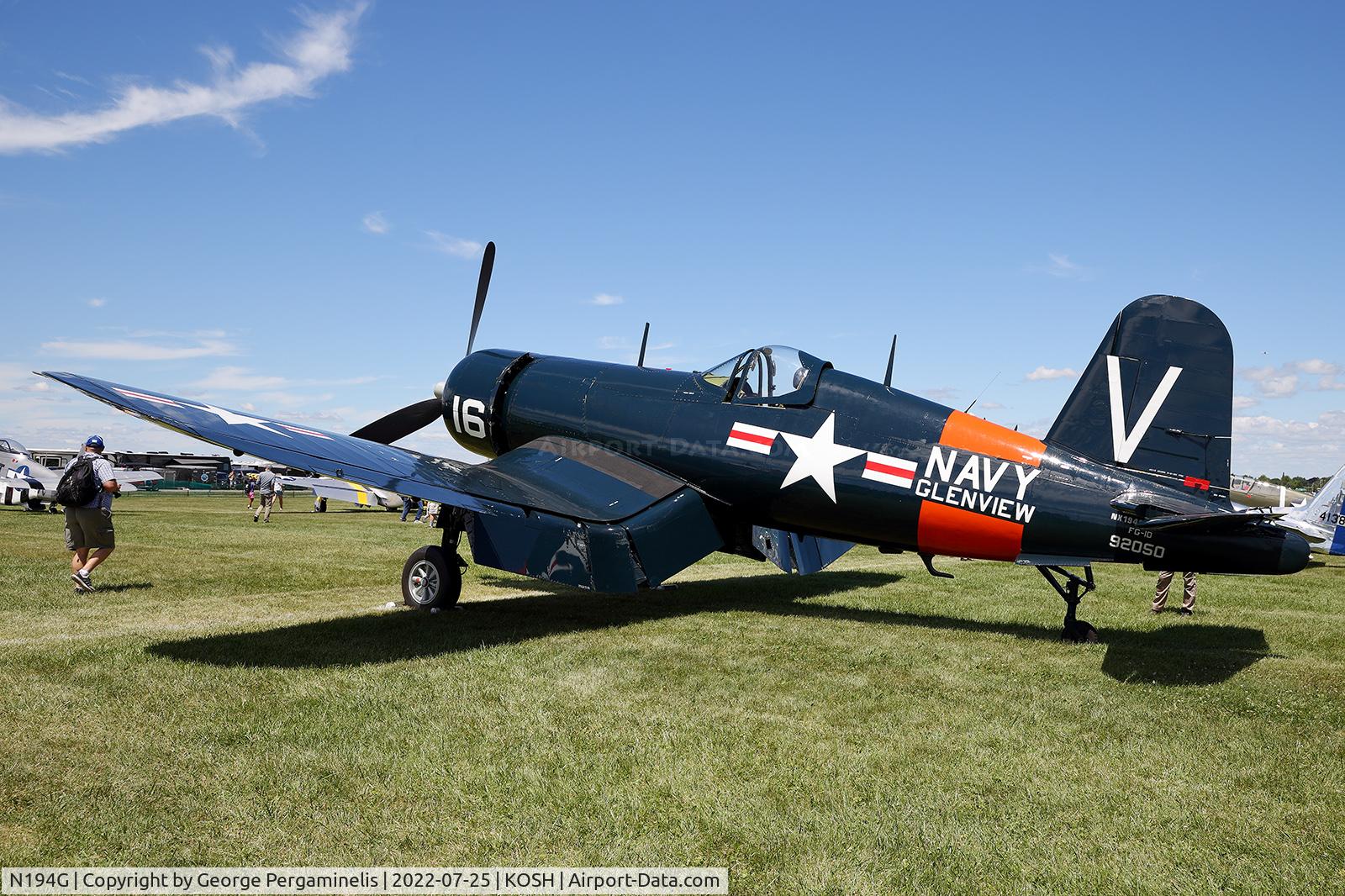 N194G, Goodyear FG-1D Corsair C/N 3311, Oshkosh 2022.