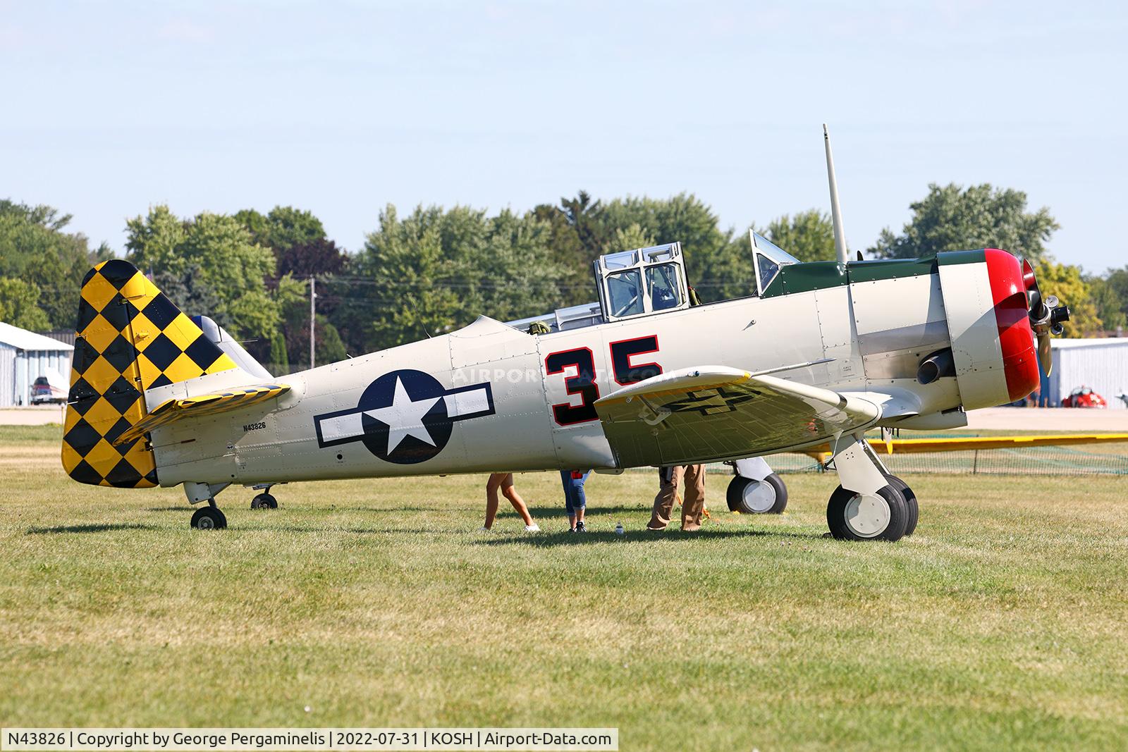 N43826, North American T-6D C/N 42-84757, Oshkosh 2022.