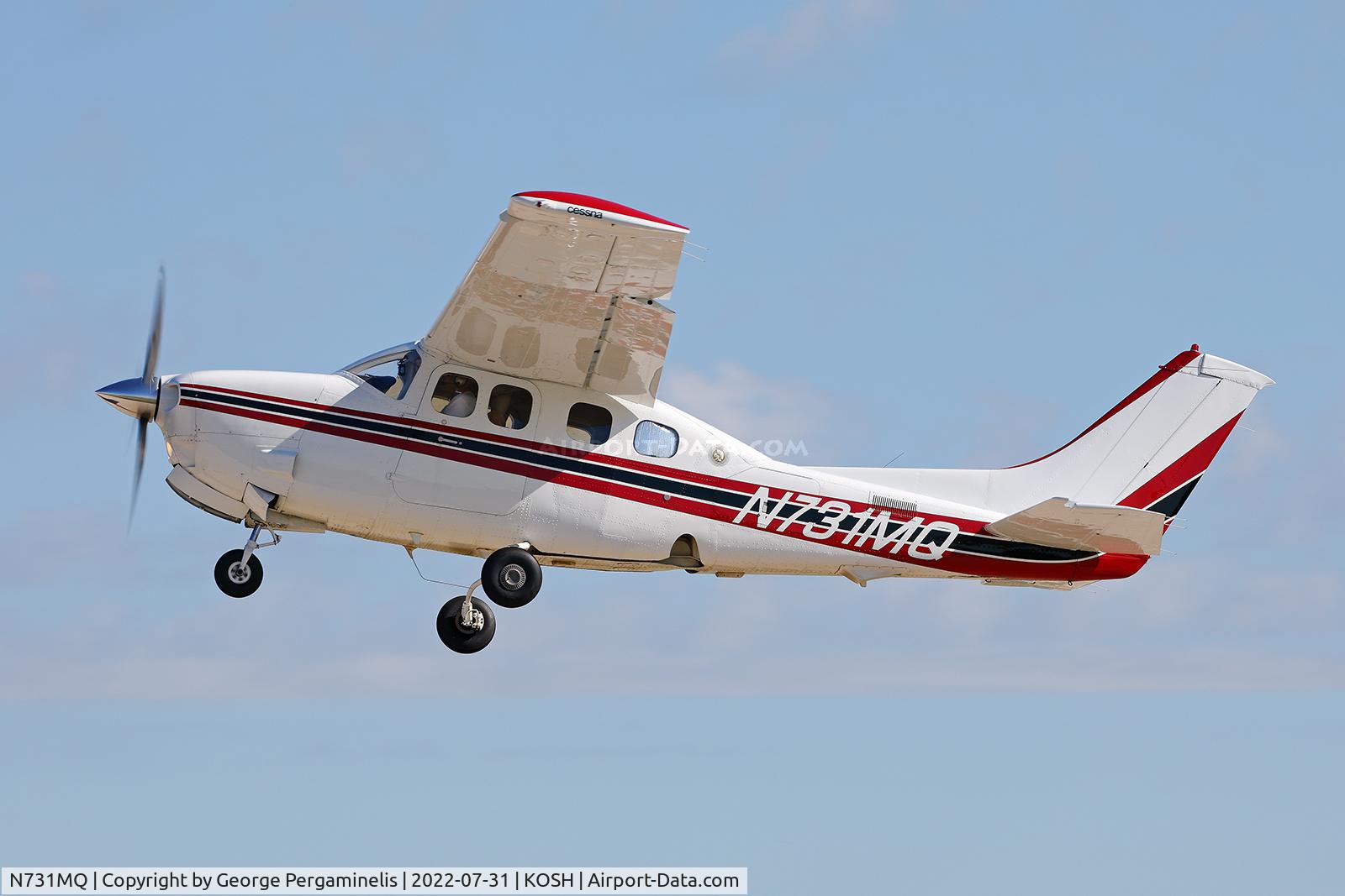 N731MQ, 1980 Cessna P210N Pressurised Centurion C/N P21000496, Runway 27 Oshkosh 2022.