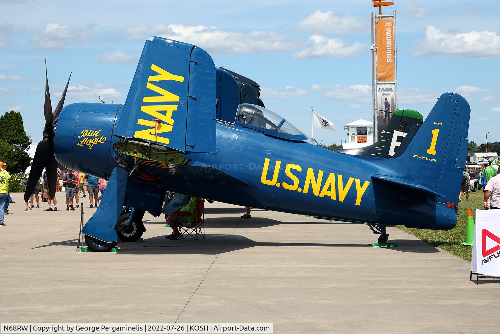 N68RW, 1947 Grumman F8F-2 (G58) Bearcat C/N D.1162, Oshkosh 2022.