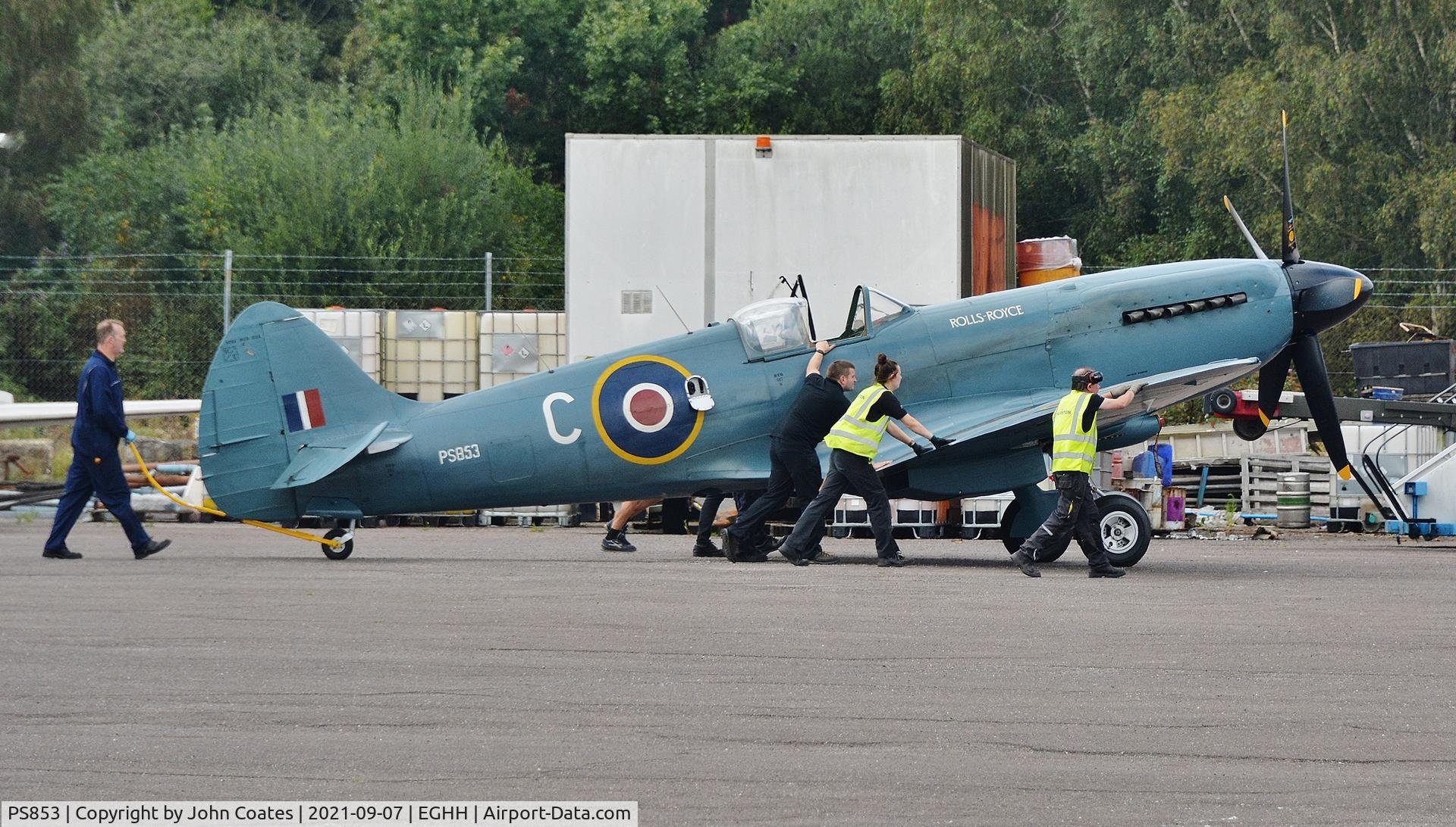 PS853, 1945 Supermarine 389 Spitfire PR.XIX C/N 6S/594677, Early morning wheel out