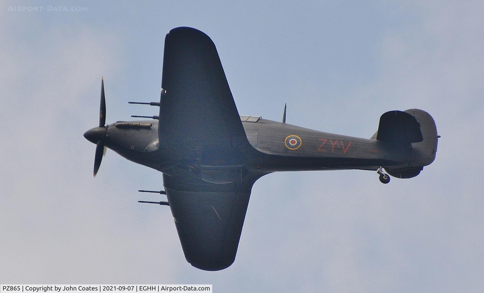 PZ865, 1944 Hawker Hurricane IIC C/N PZ865, Flypast on arrival