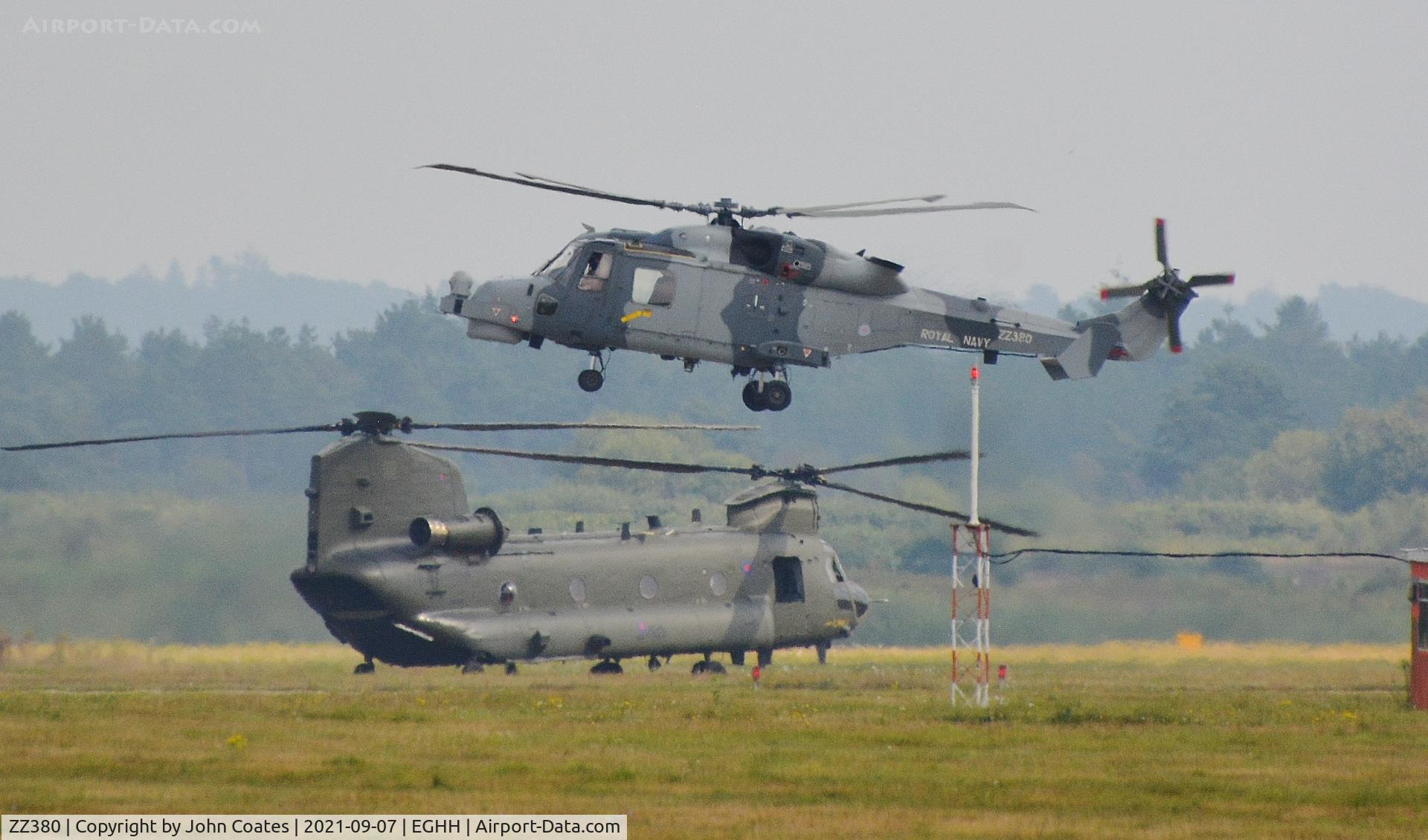 ZZ380, 2013 AgustaWestland AW-159 Wildcat HMA.2 C/N 499, Display aircraft arriving