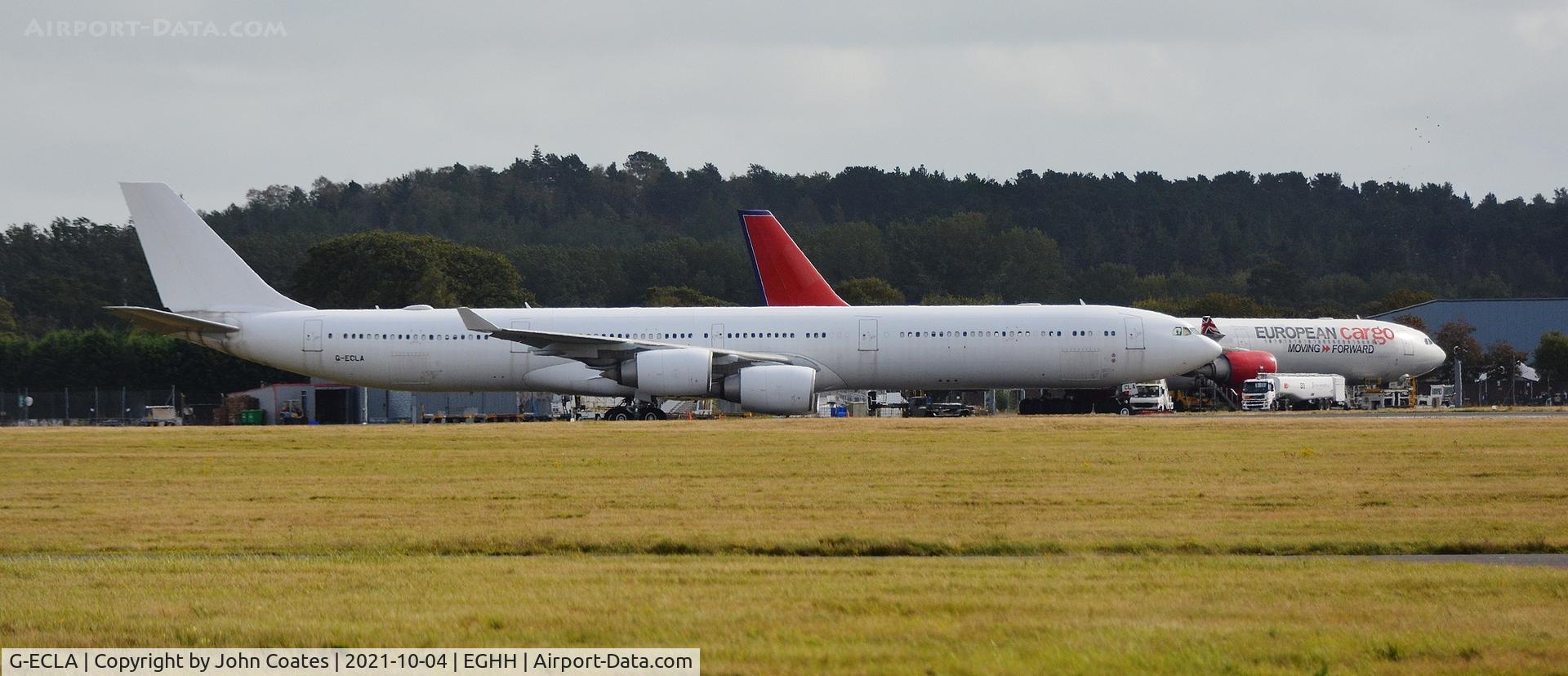 G-ECLA, 2008 Airbus A340-642X C/N 933, At Cargo parking
