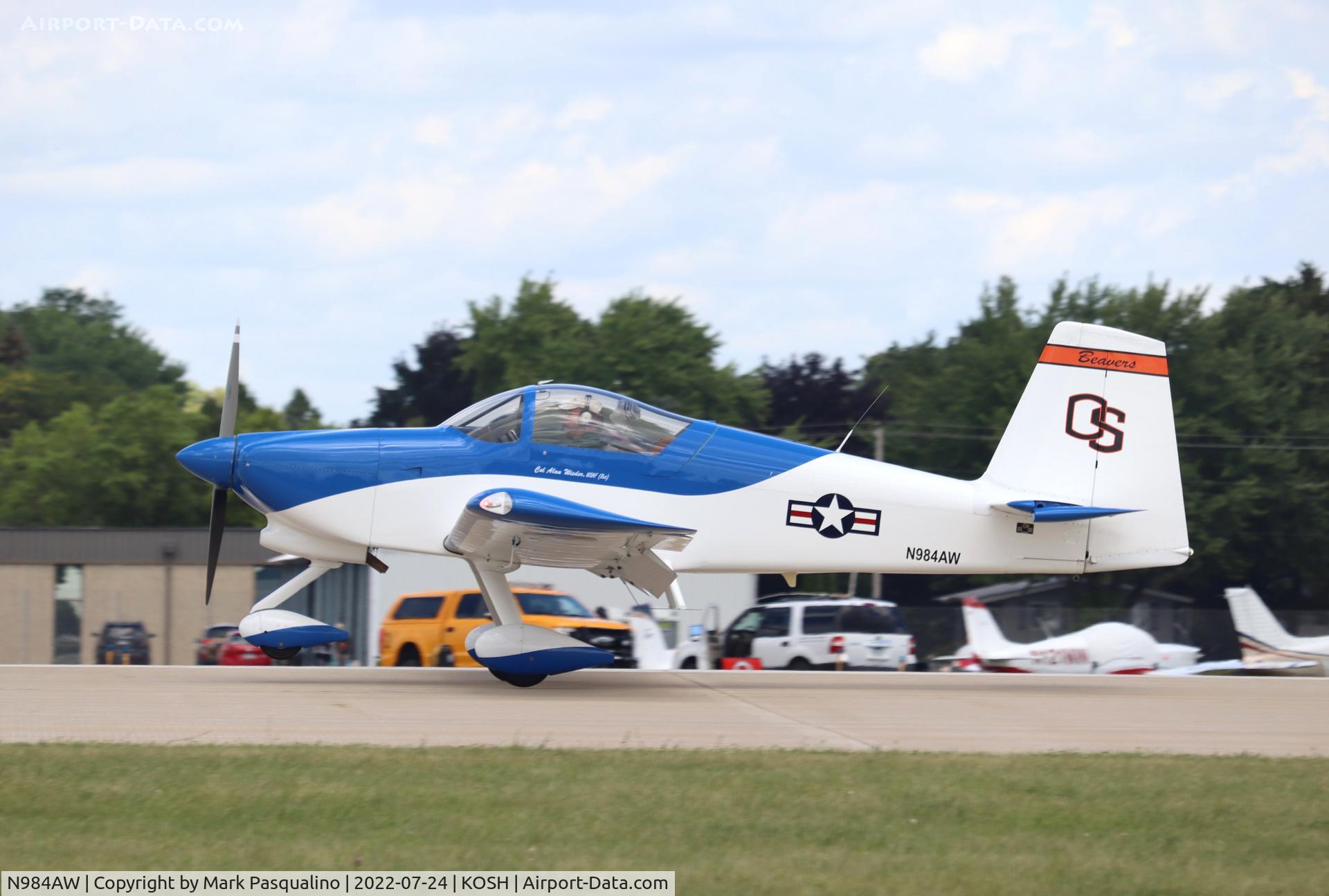 N984AW, Vans RV-9A C/N 91611, Vans RV-9A