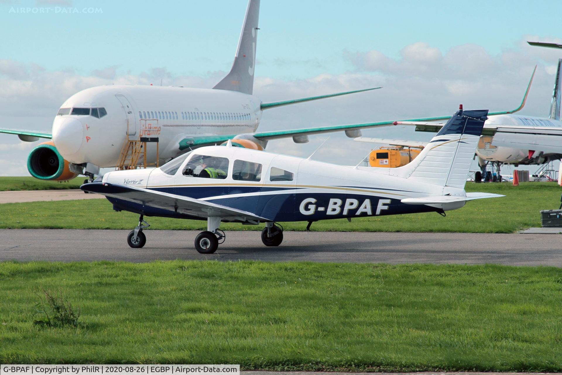 G-BPAF, 1977 Piper PA-28-161 Cherokee Warrior II C/N 28-7716142, G-BPAF 1977 Piper PA-26 Chrokee Warrior ll Kemble