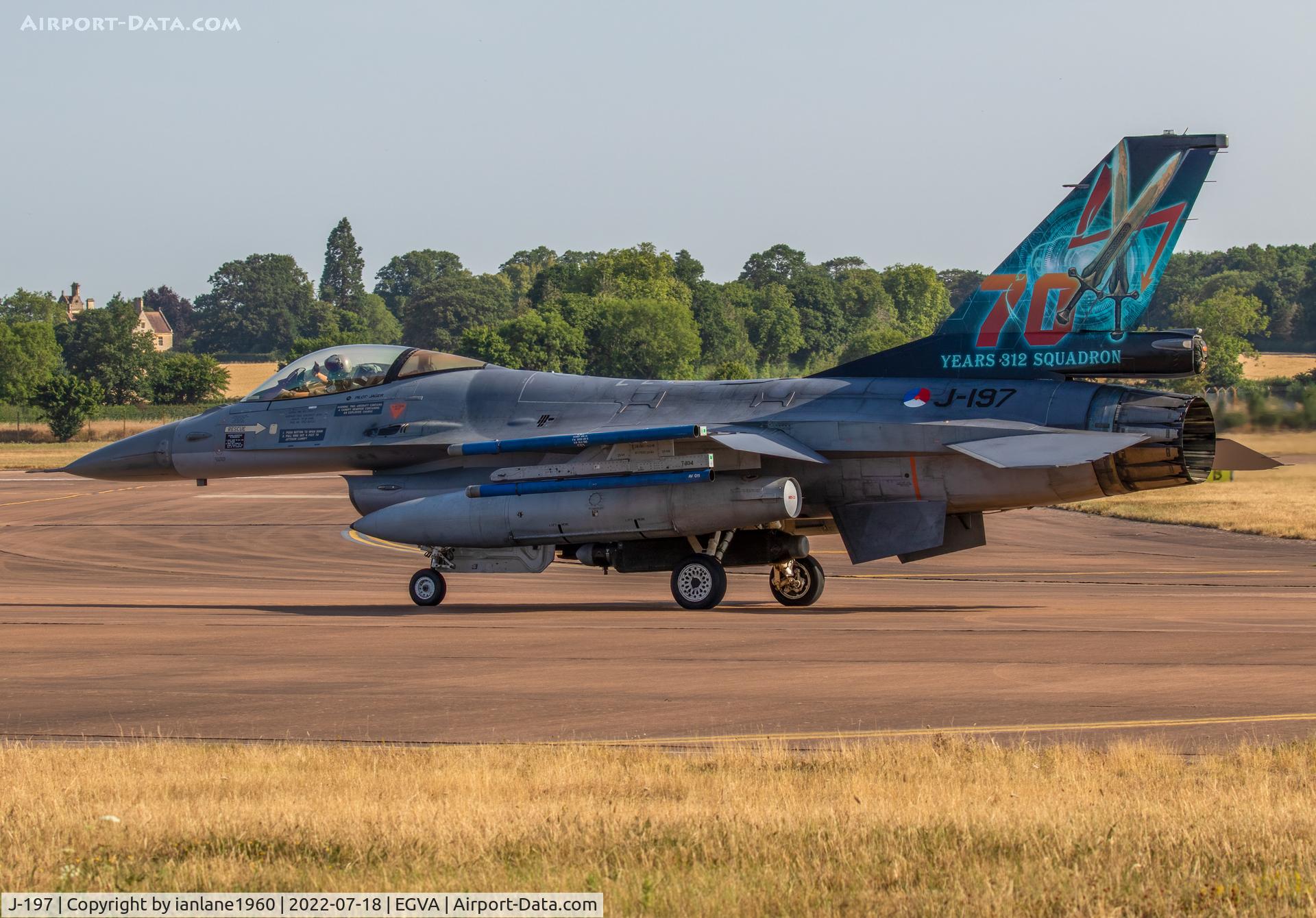 J-197, Fokker F-16AM Fighting Falcon C/N 6D-104, RIAT 2022