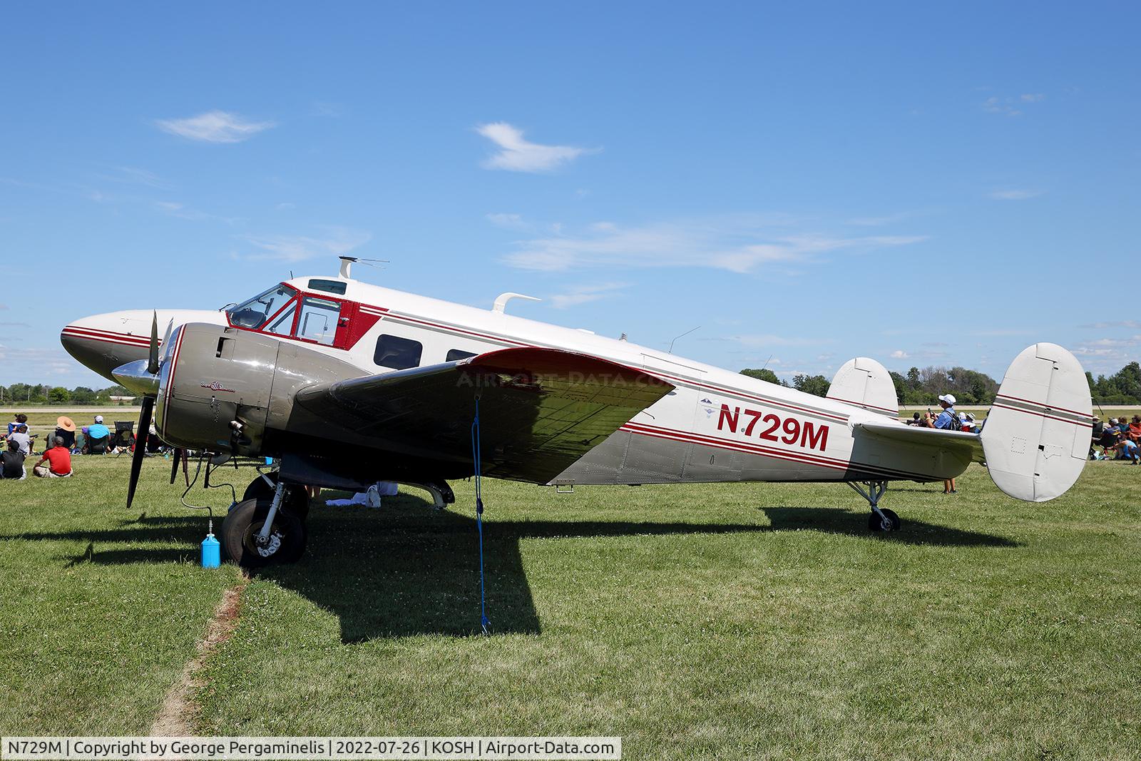 N729M, 1960 Beech G18S C/N BA-517, Oshkosh 2022.