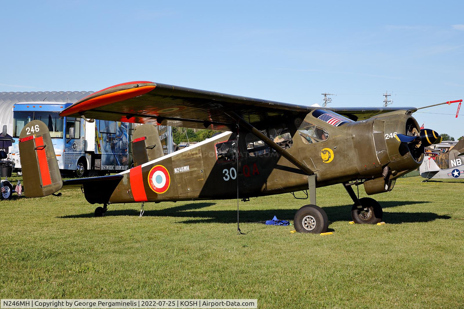 N246MH, 1960 Max Holste MH-1521M Broussard C/N 246, Oshkosh 2022.