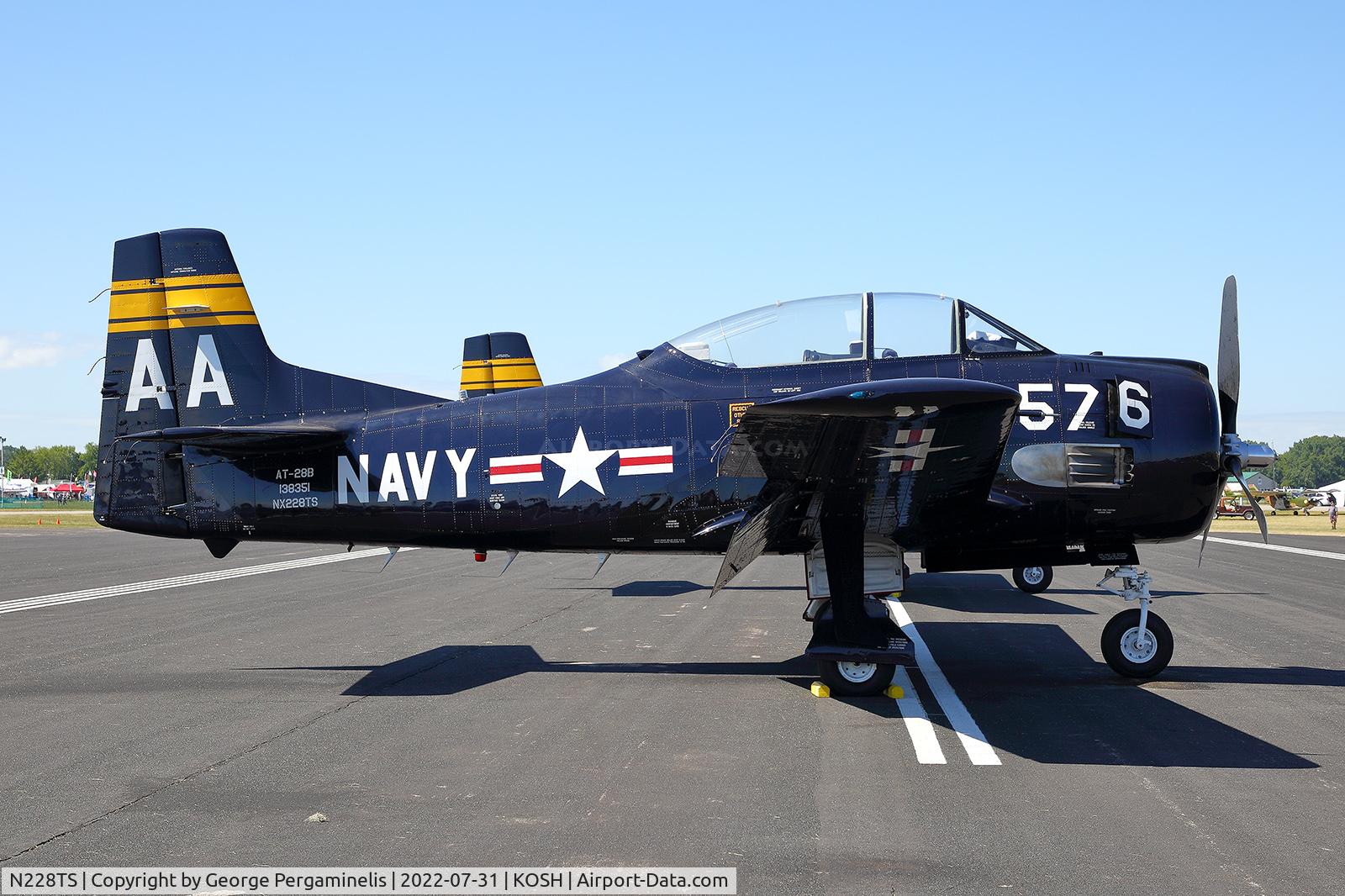 N228TS, 1954 North American T-28D Trojan C/N 200-422, Oshkosh 2022.