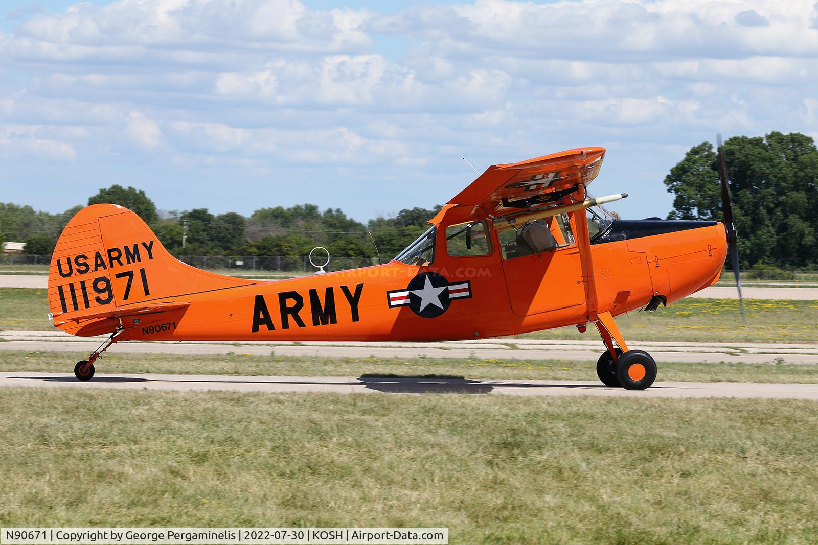 N90671, 1951 Cessna O-1A Bird Dog C/N 22285, Oshkosh 2022.