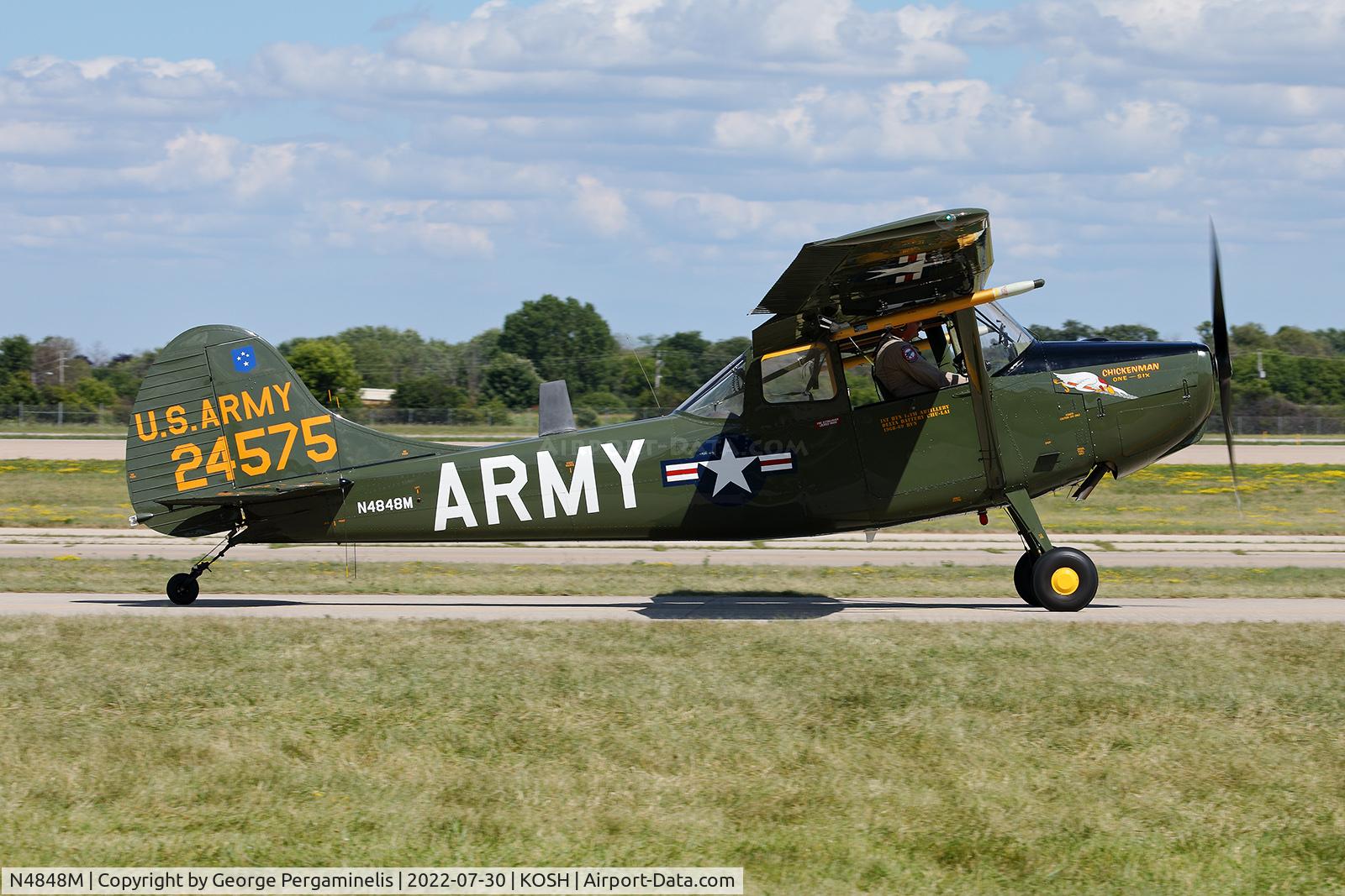 N4848M, Cessna L-19 C/N 24575, Oshkosh 2022.