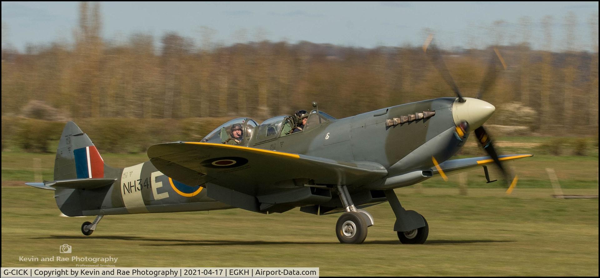 G-CICK, 1944 Supermarine 361 Spitfire LF.IXe C/N CBAF 8912, Taken whilst visiting for the day at Headcorn