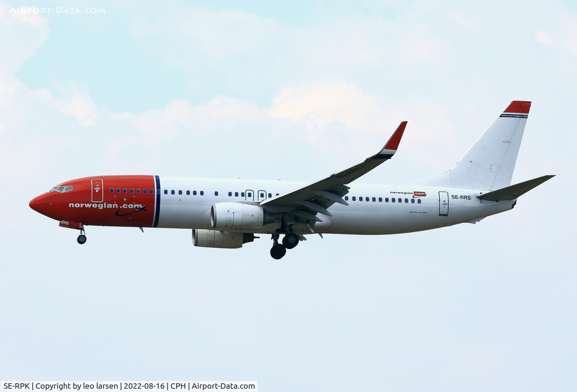 SE-RPK, 2016 Boeing 737-8JP C/N 42073, Copenhagen 16.8.2022
