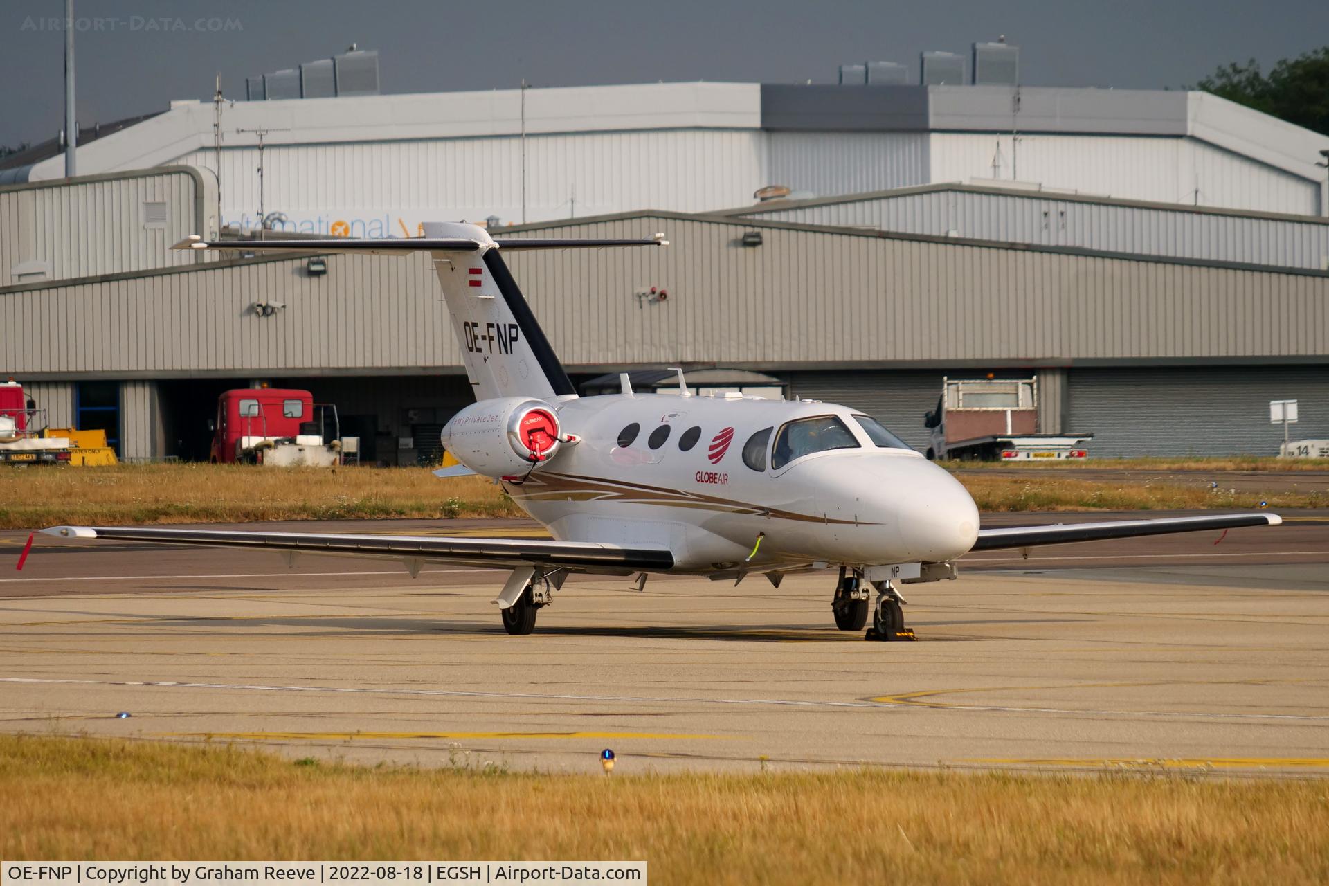 OE-FNP, 2009 Cessna 510 Citation Mustang Citation Mustang C/N 510-0185, Parked at Norwich.