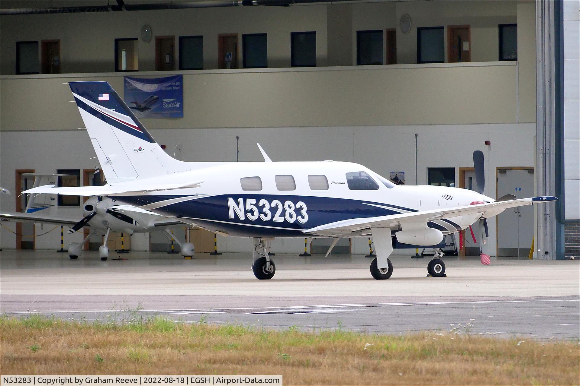 N53283, 2001 Piper PA-46-500TP C/N 4697055, Parked at Norwich.