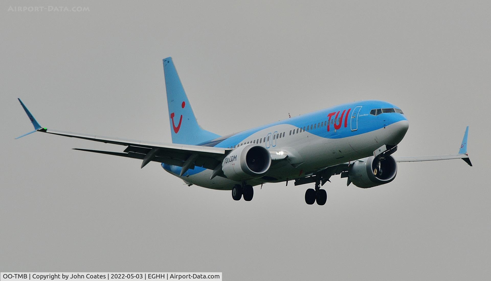 OO-TMB, 2018 Boeing 737-8 MAX C/N 44591, On approach to 08