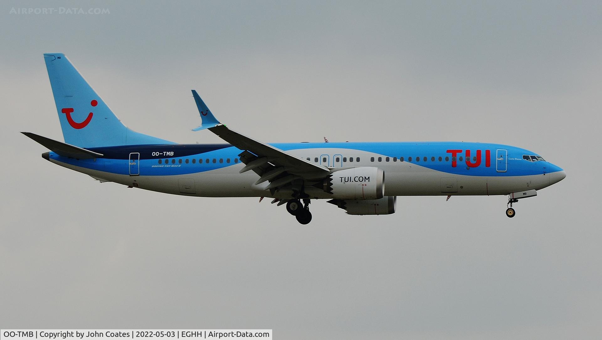 OO-TMB, 2018 Boeing 737-8 MAX C/N 44591, Final approach to 08