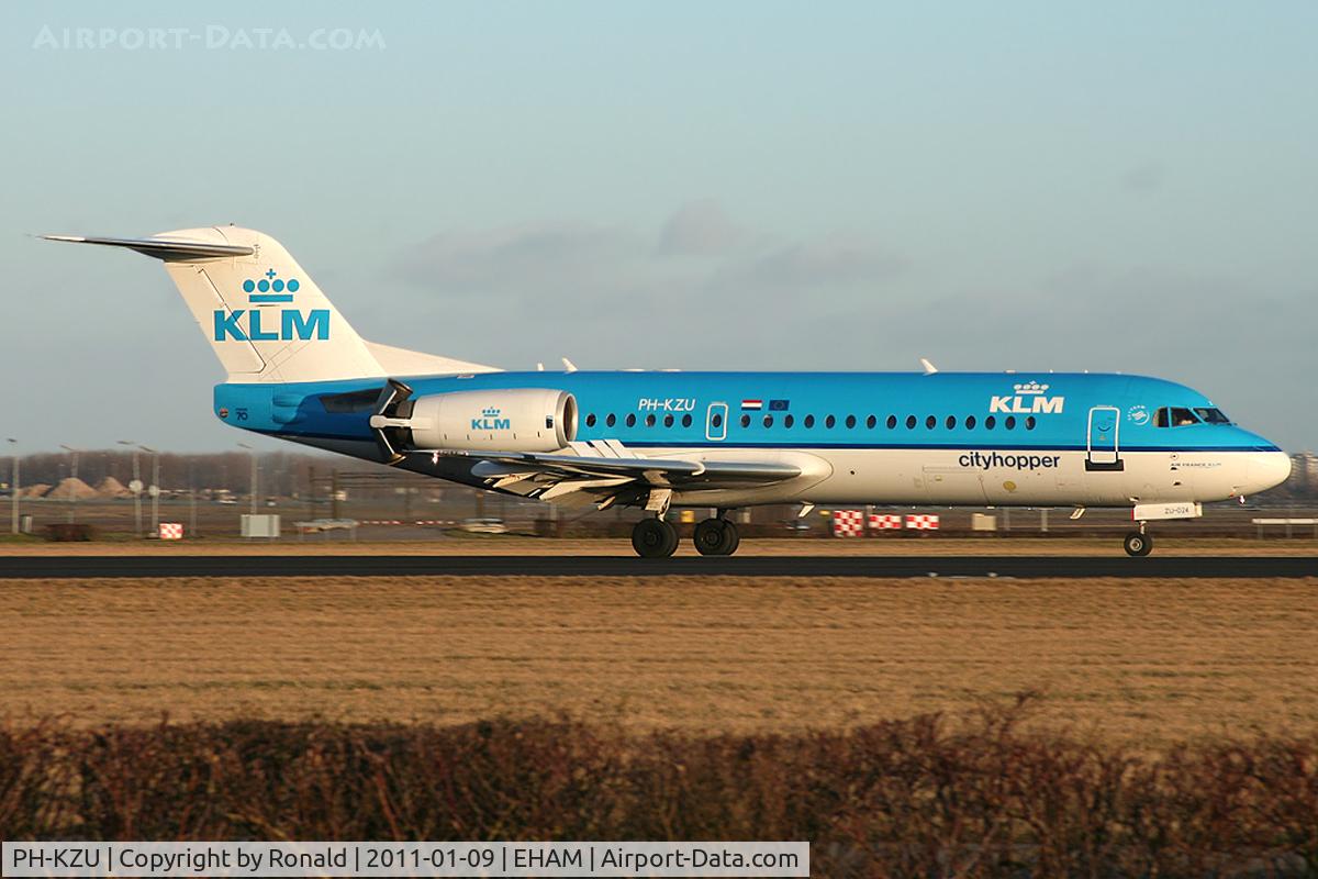 PH-KZU, 1995 Fokker 70 (F-28-0070) C/N 11543, at spl