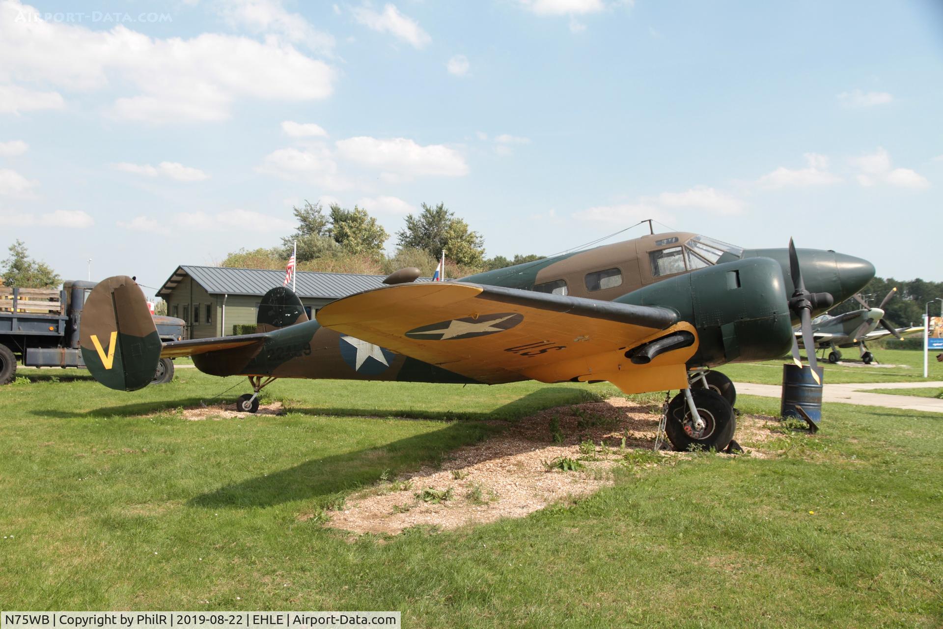 N75WB, 1951 Beech C-45H Expeditor C/N AF-222, 22429 (42-36848 T11. 51-11665 C-45G, N9072Z, N75WB, G-BKRG) 1942 Beech C-45G Expeditor Aviodrome Lelystad
