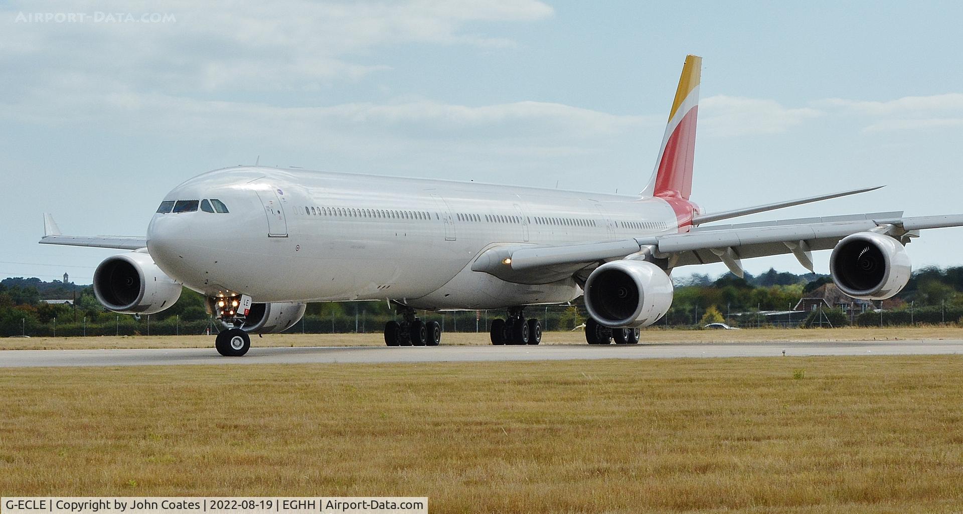 G-ECLE, 2004 Airbus A340-642 C/N 604, Ex EC-IZY arriving to join URO fleet