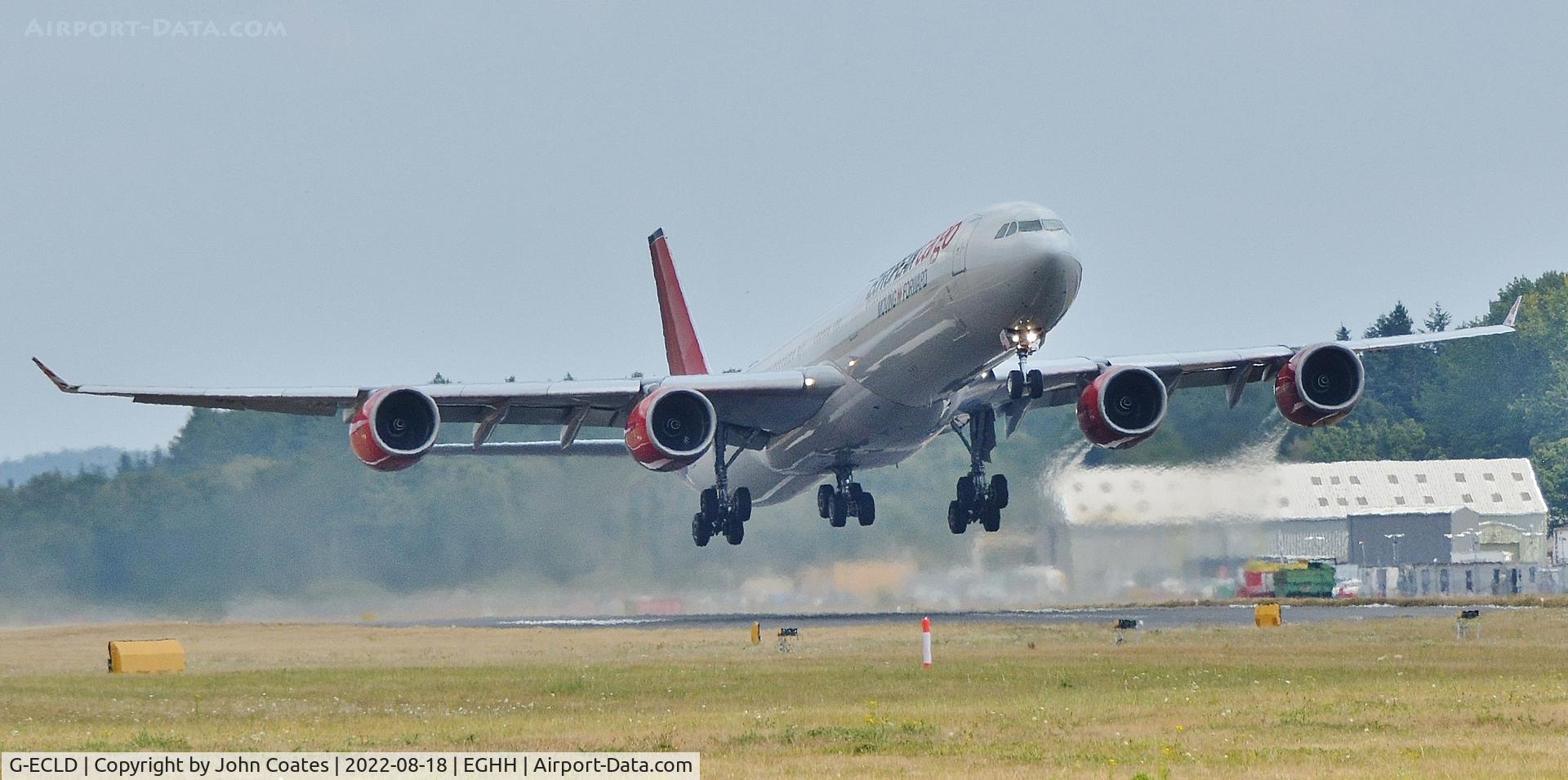 G-ECLD, 2006 Airbus A340-642 C/N 736, Departing off 26