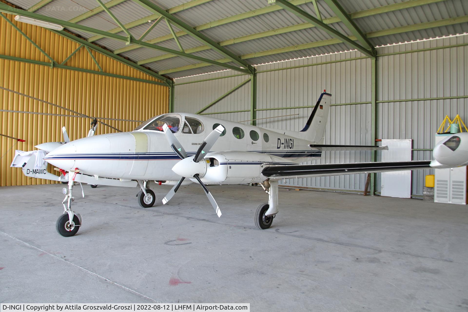 D-INGI, Cessna 340A C/N 340A0037, LHFM - Meidl Airport, Fertöszentmiklós, Hungary