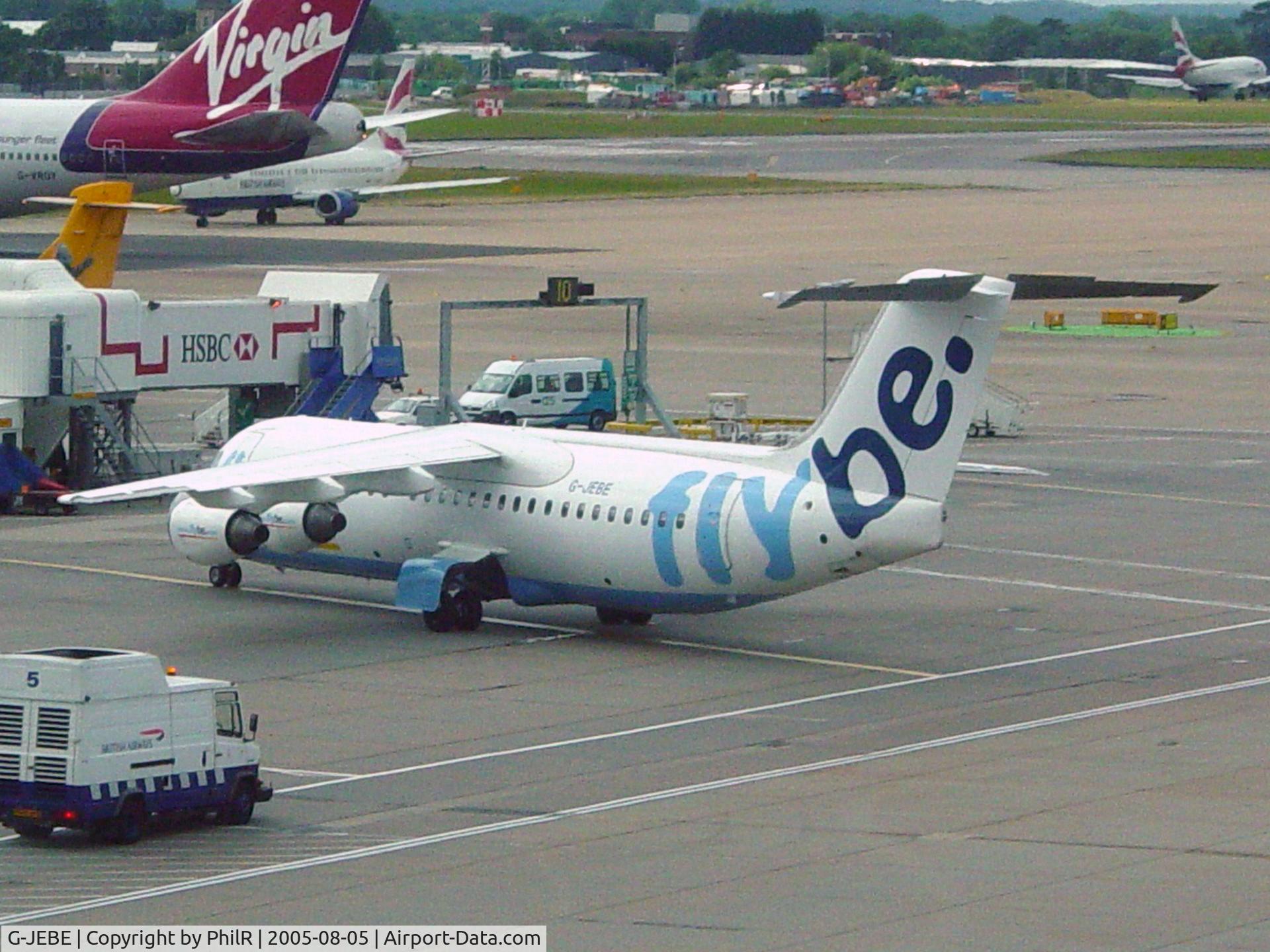 G-JEBE, 1991 British Aerospace BAe.146-300 C/N E3206, Flybe 1991 BAe 146-300 G-JEBE LGW