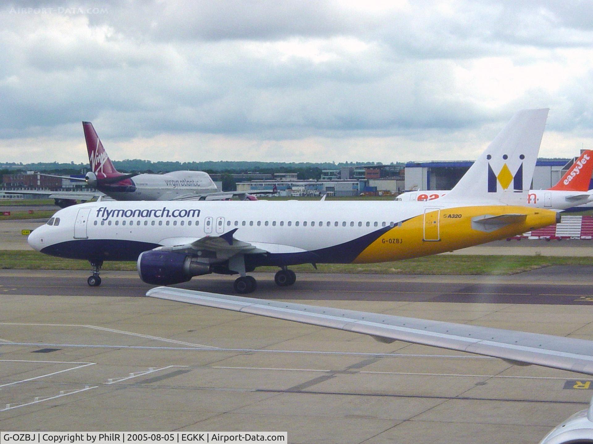 G-OZBJ, 1993 Airbus A320-212 C/N 446, Monarch Airbus 01993 Airbus A320-200 G-OZBJ LGW