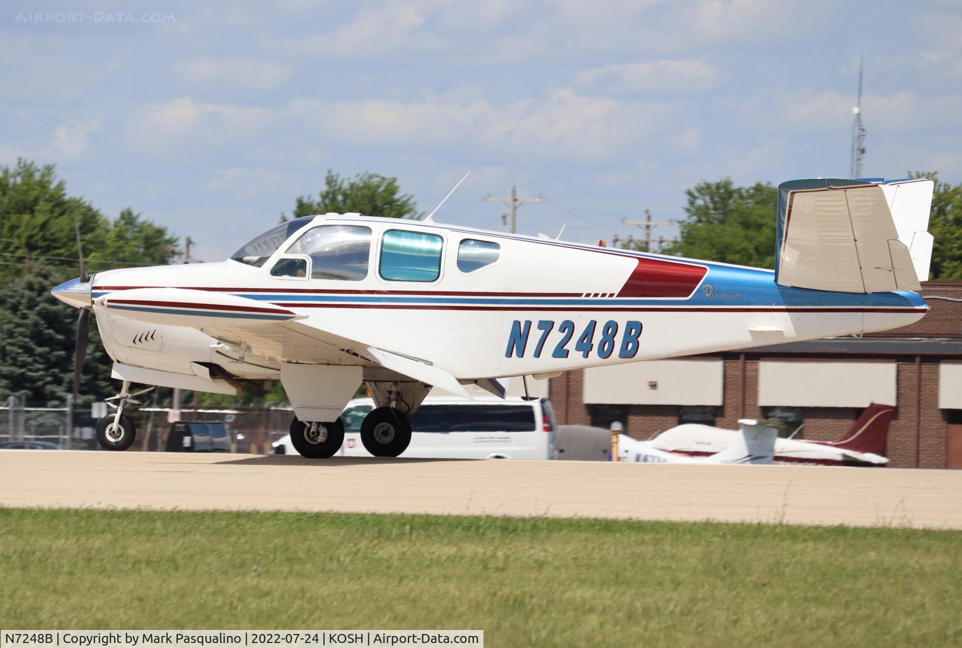 N7248B, 1958 Beech J35 Bonanza C/N D-5584, Beech J35
