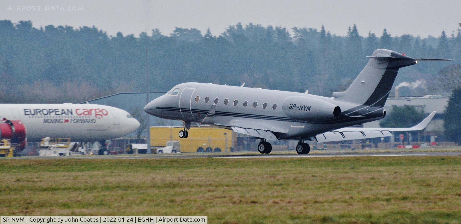 SP-NVM, 2015 Israel Aircraft Industries Gulfstream G280 C/N 2088, Late touchdown on 08