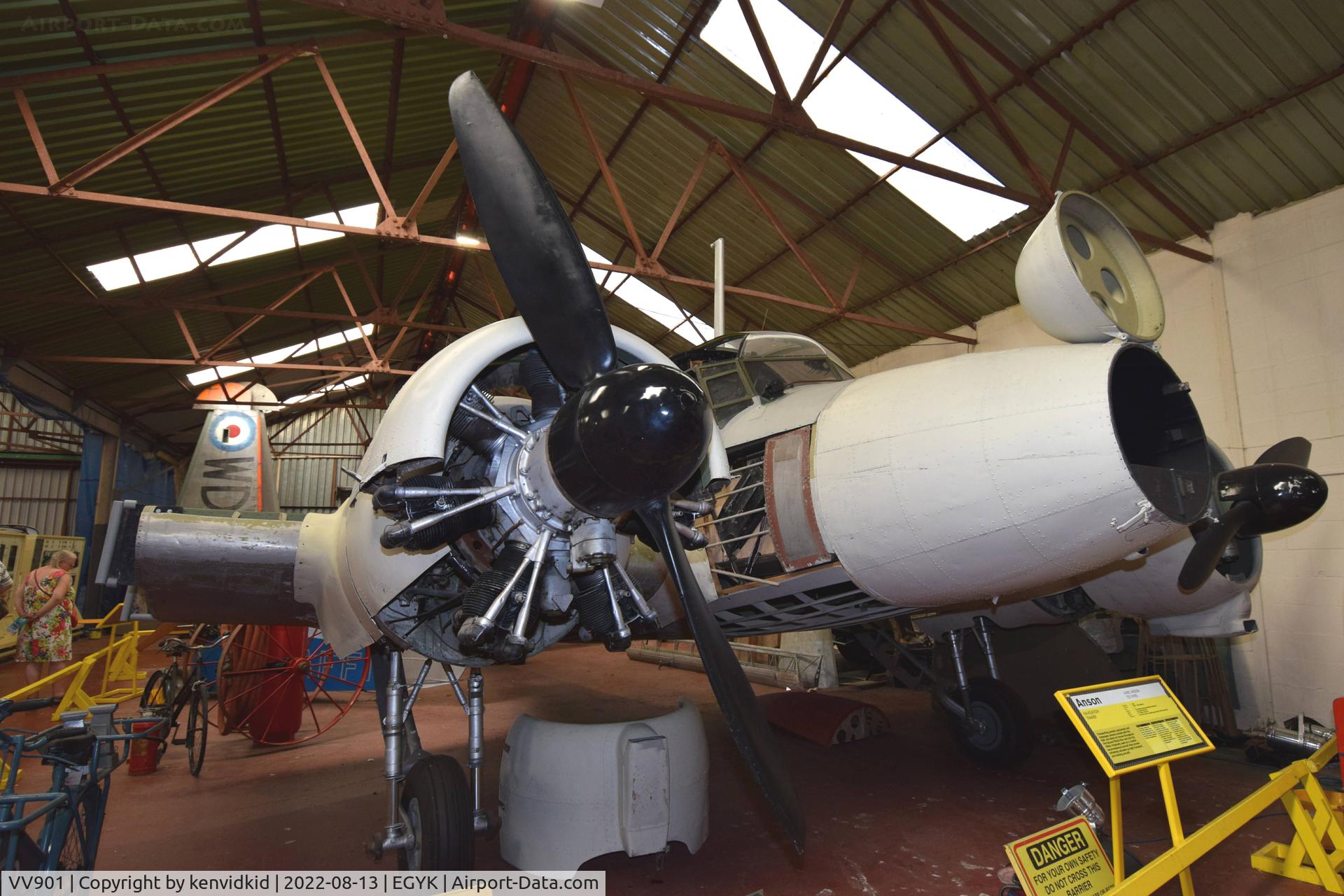 VV901, 1949 Avro 652A Anson T.21 C/N Not found VV901, At the Yorkshire Air Museum.