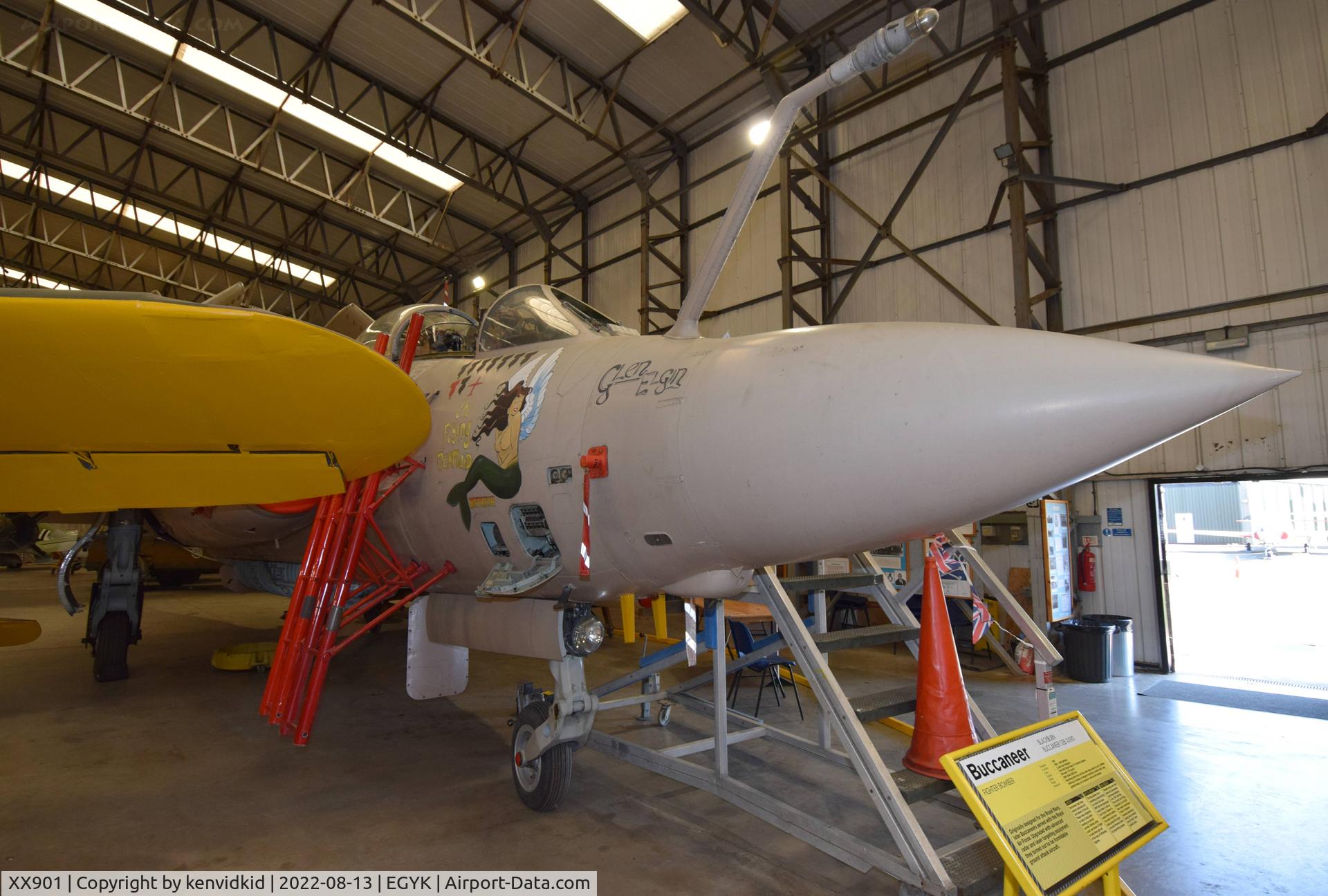 XX901, 1977 Hawker Siddeley Buccaneer S.2B C/N B3-06-75, At the Yorkshire Air Museum.