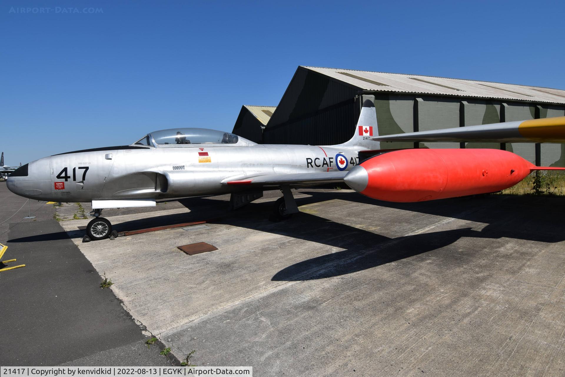21417, Canadair CT-133 Silver Star 3 C/N T33-417, At the Yorkshire Air Museum.