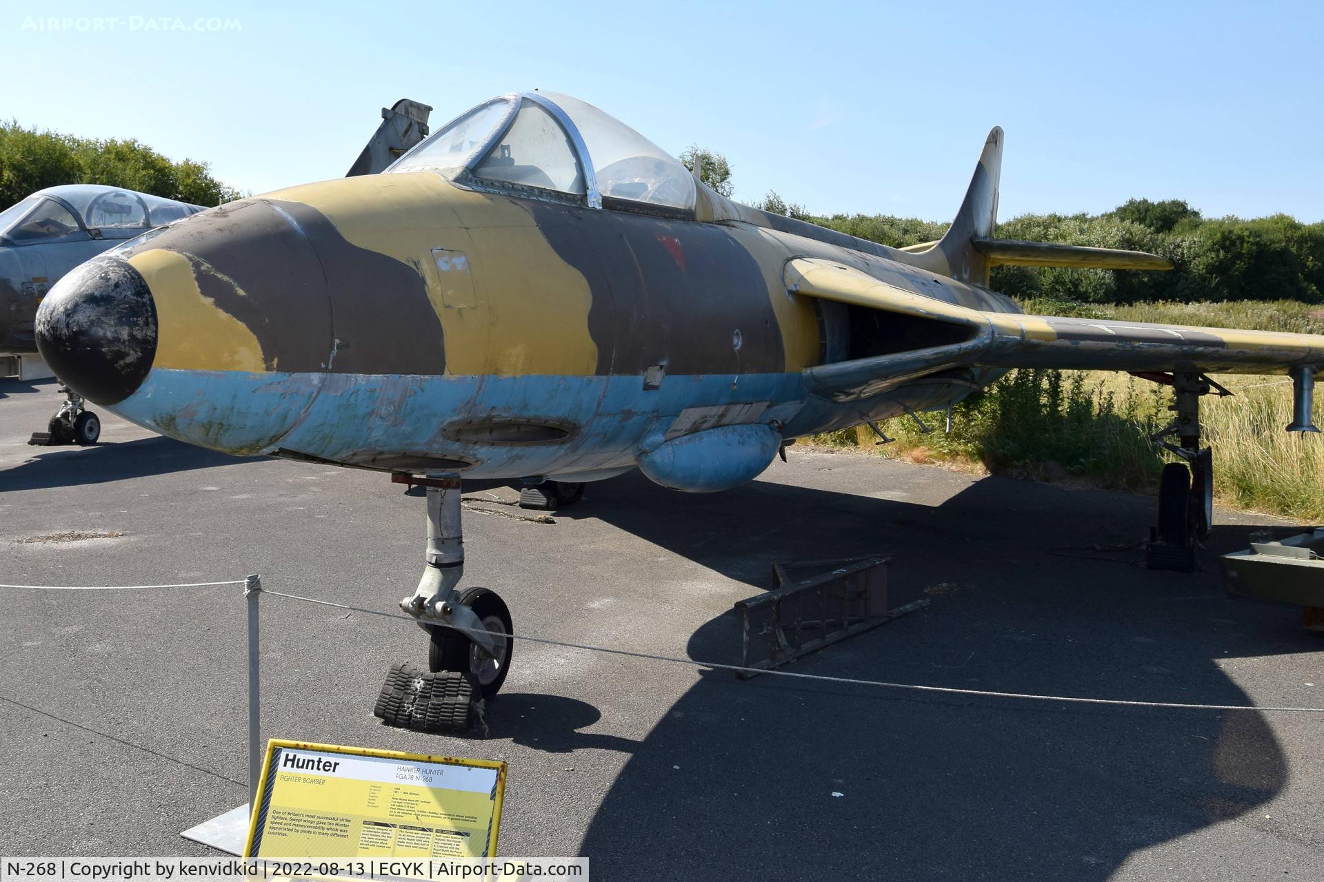 N-268, Hawker Hunter FGA.78 C/N 8947, At the Yorkshire Air Museum.