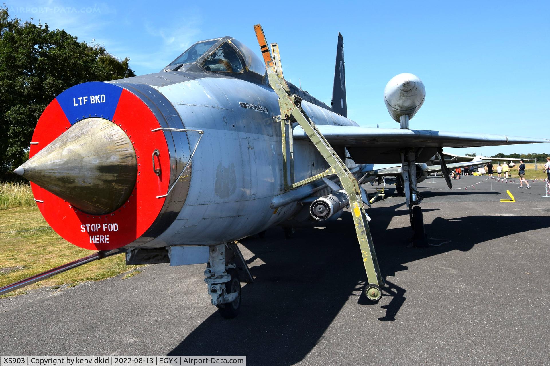 XS903, English Electric Lightning F.6 C/N 95249, At the Yorkshire Air Museum.