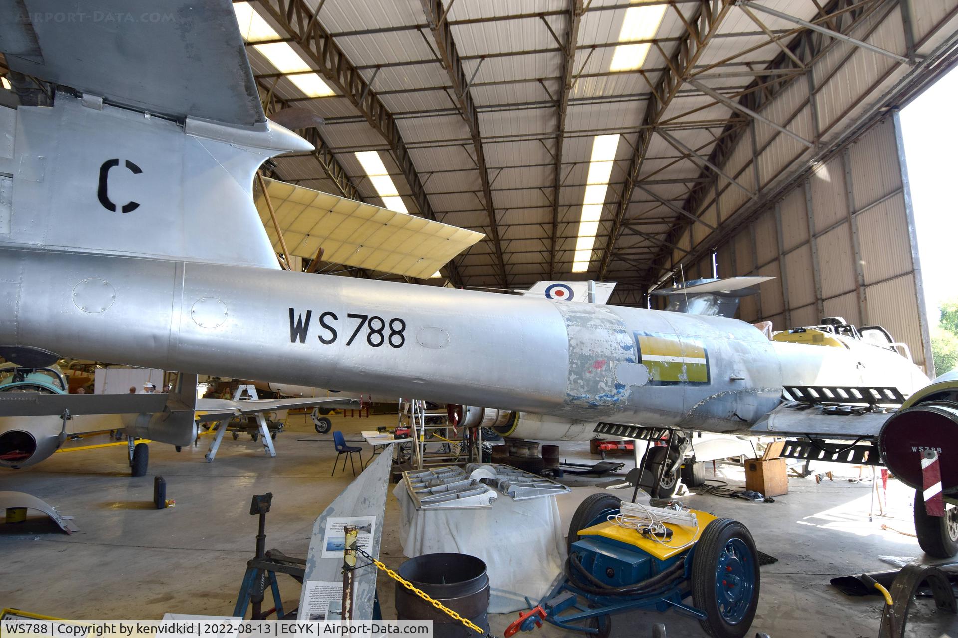 WS788, 1954 Gloster Meteor NF(T).14 C/N Not found WS788, At the Yorkshire Air Museum.