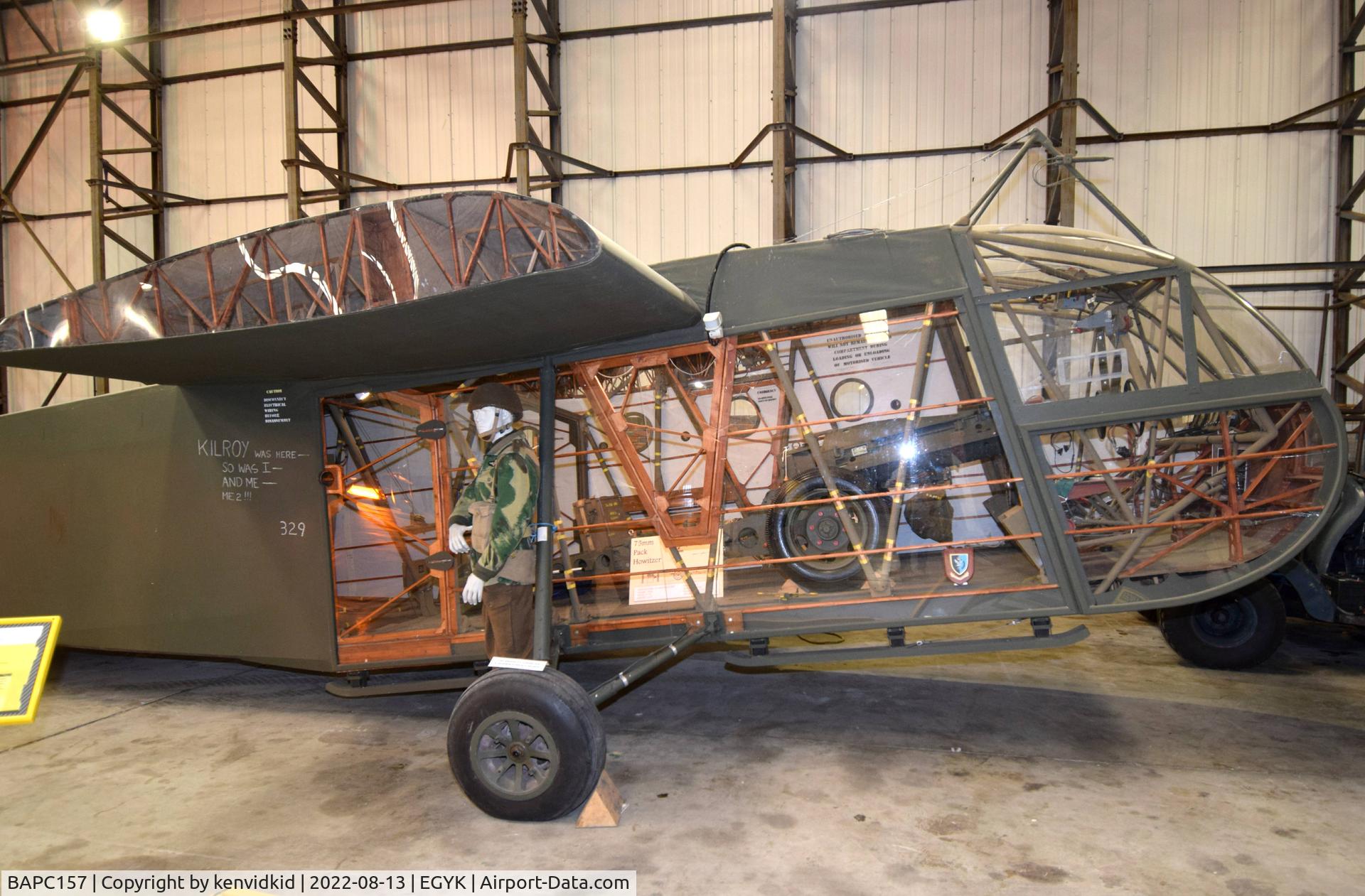 BAPC157, Waco CG-4A Hadrian Replica C/N BAPC.157, At the Yorkshire Air Museum.