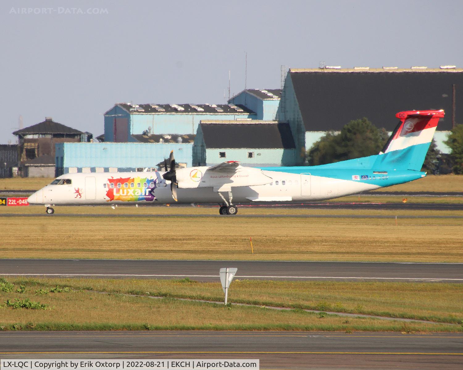LX-LQC, 2015 De Havilland Canada DHC-8-400Q Dash 8 C/N 4513, LX-LQC landed rw 22L
